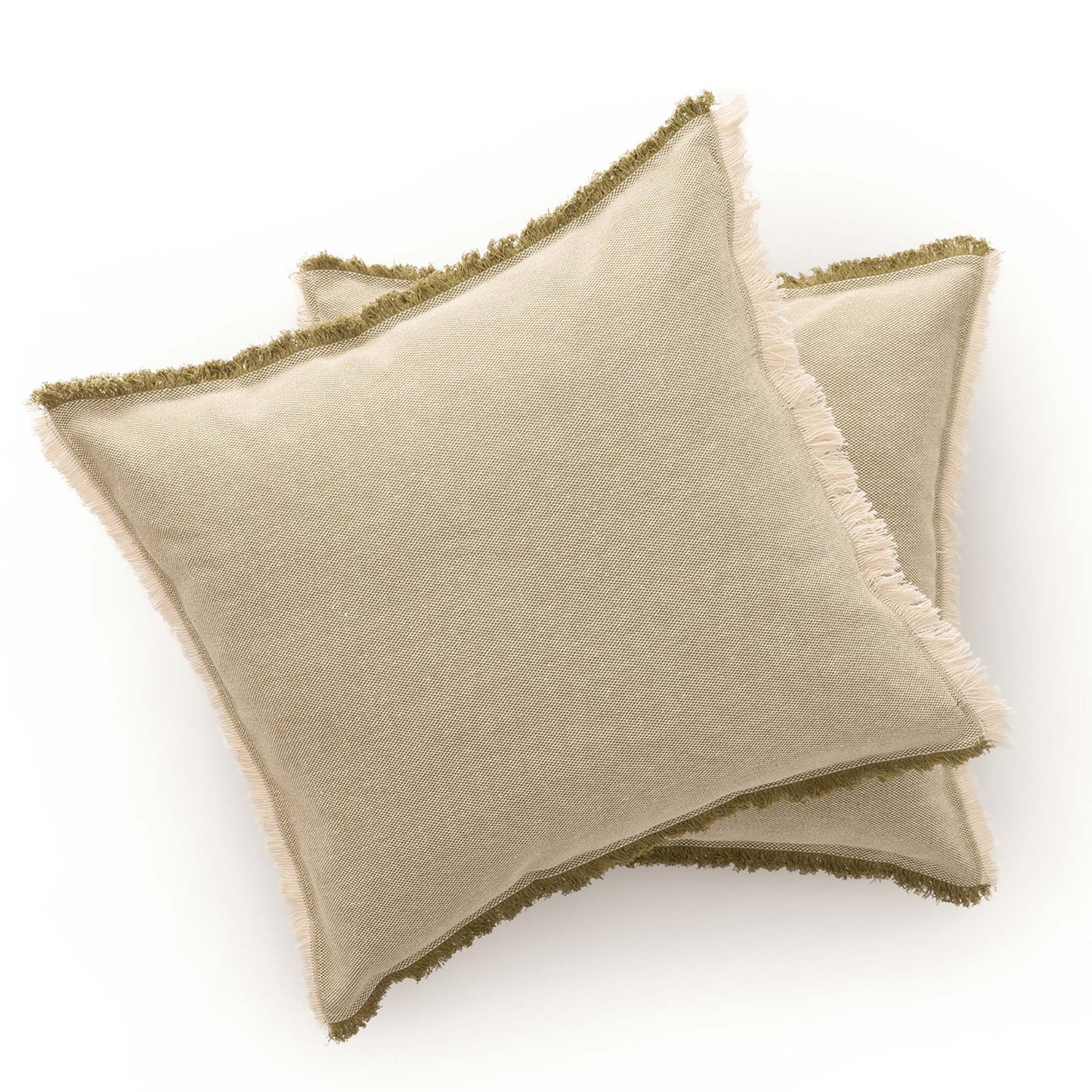 PACK 2 HOUSSES DE COUSSIN À FRANGES