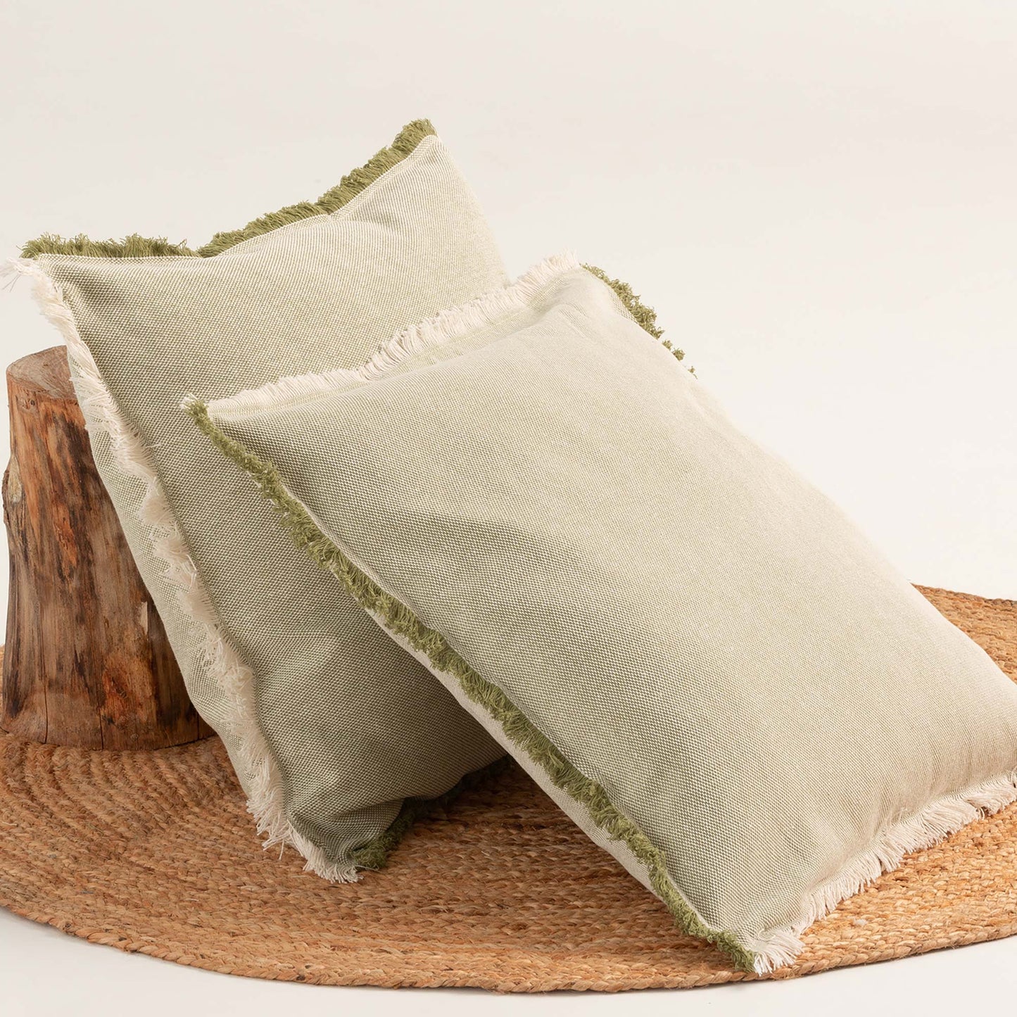 PACK 2 HOUSSES DE COUSSIN À FRANGES
