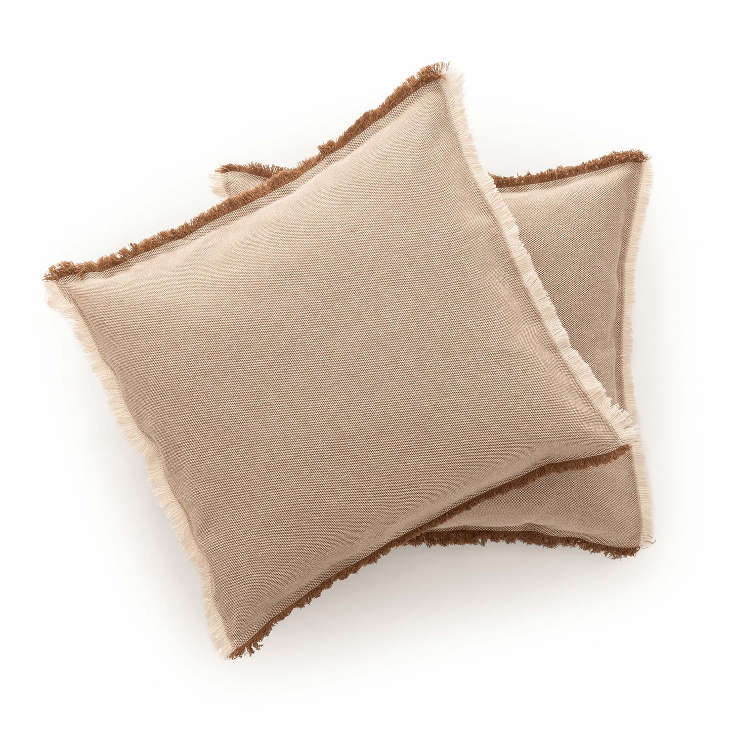 PACK 2 HOUSSES DE COUSSIN À FRANGES