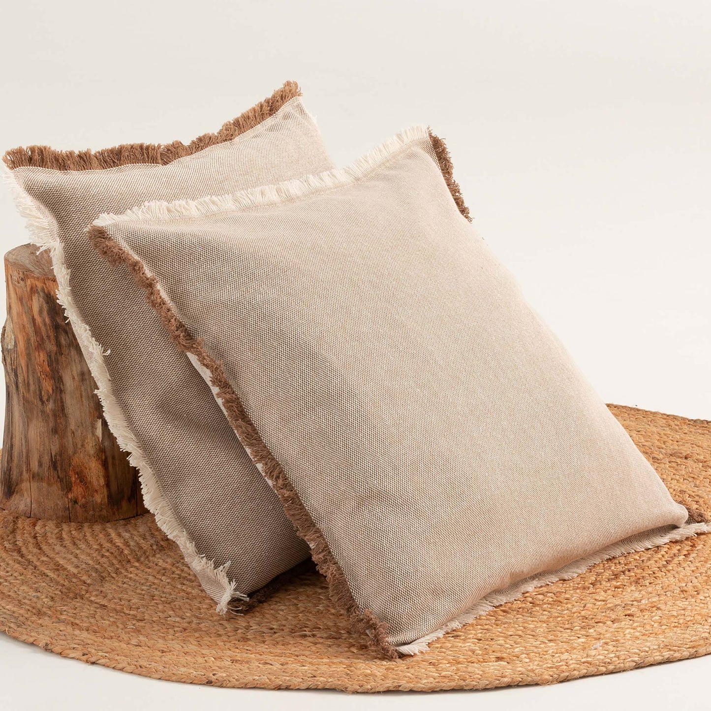 PACK 2 HOUSSES DE COUSSIN À FRANGES