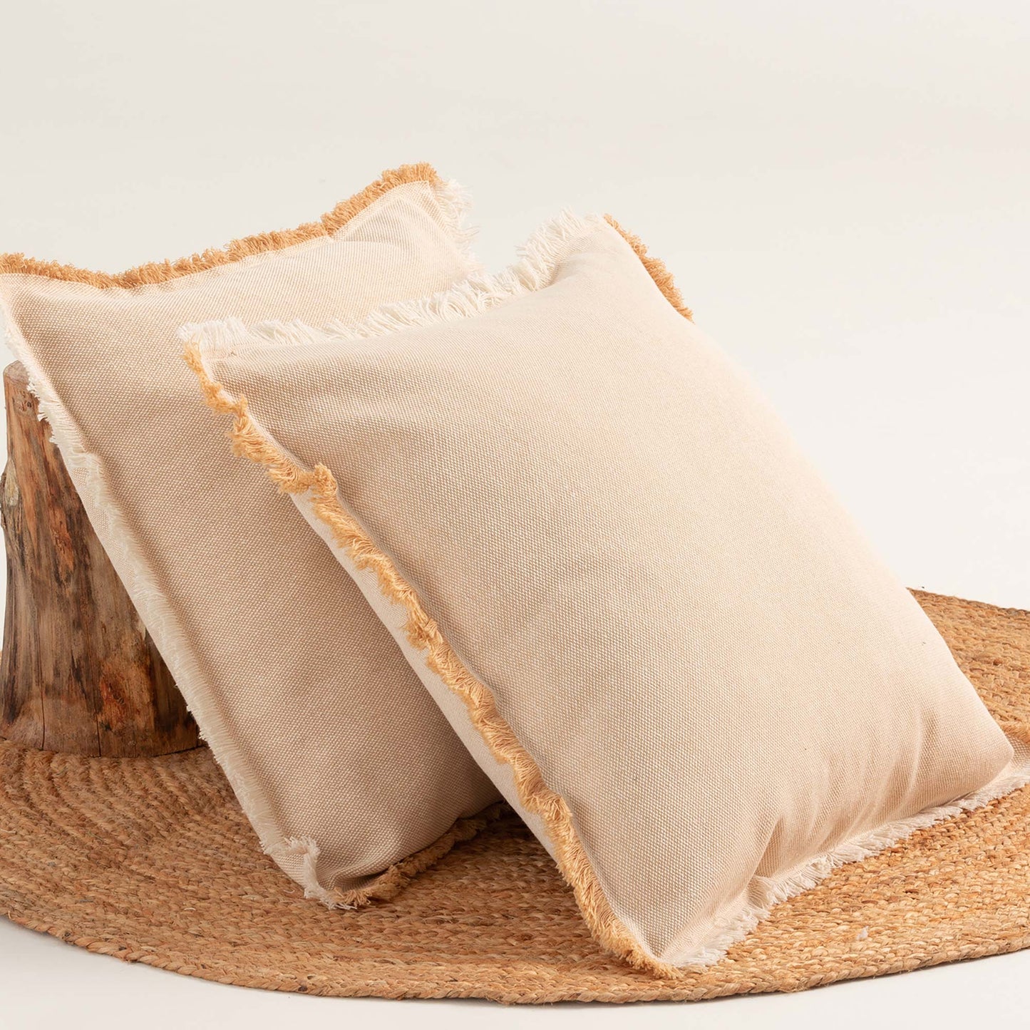 PACK 2 HOUSSES DE COUSSIN À FRANGES