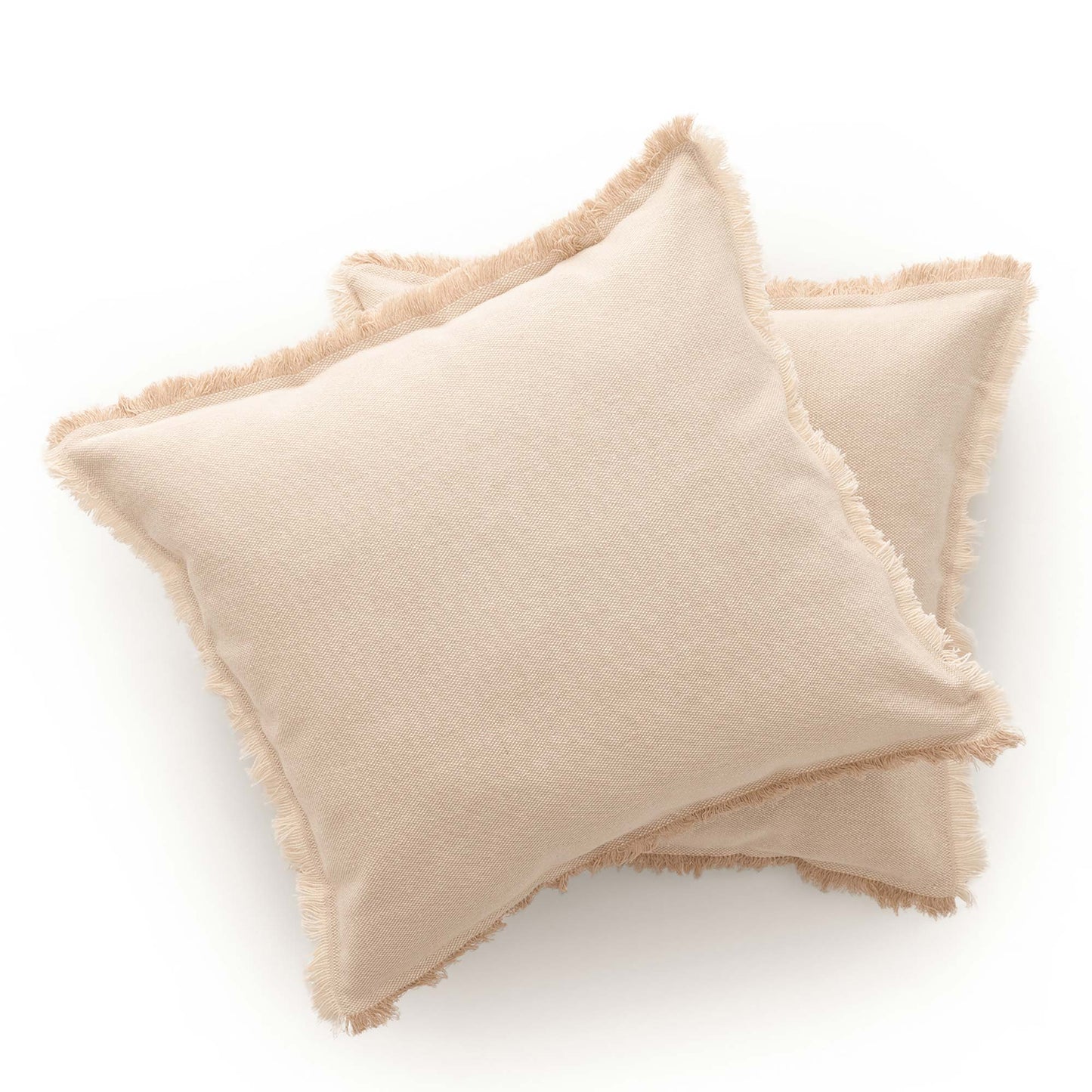 PACK 2 HOUSSES DE COUSSIN À FRANGES