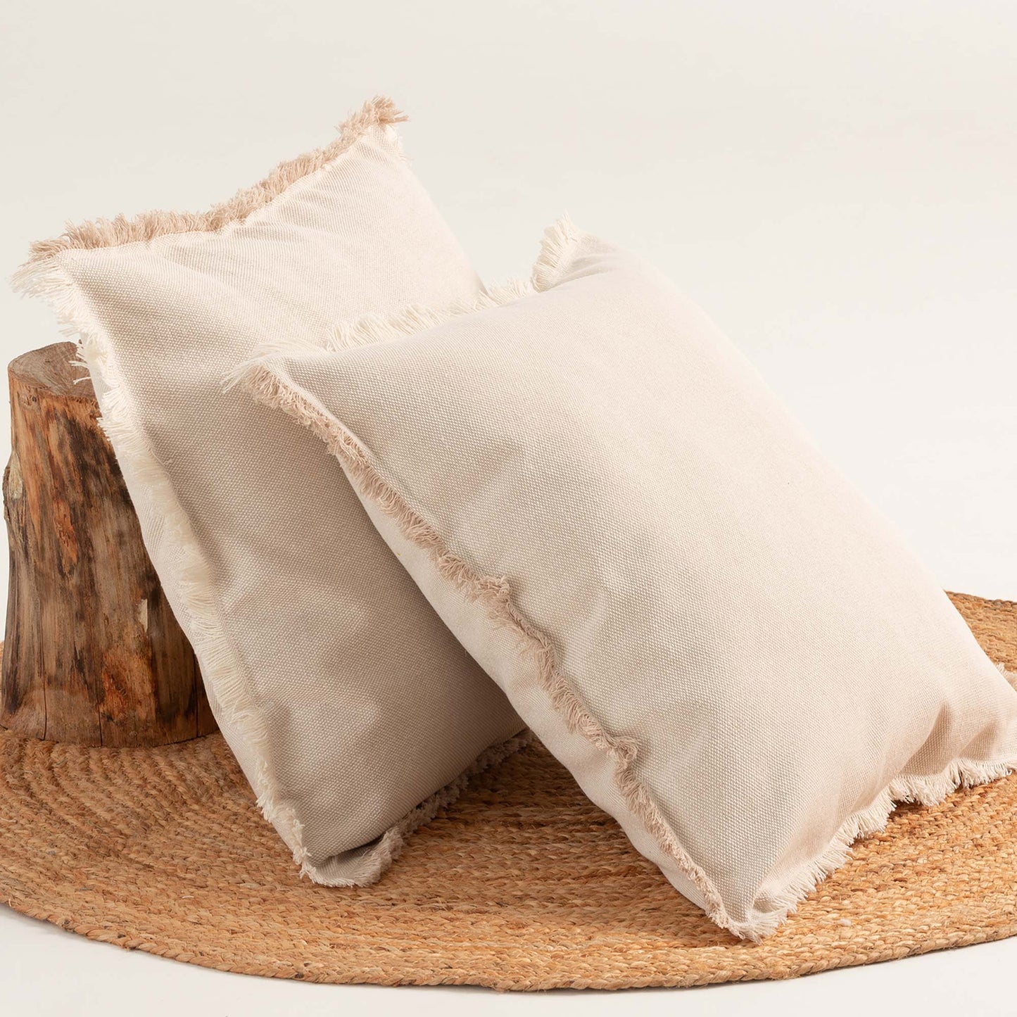 PACK 2 HOUSSES DE COUSSIN À FRANGES
