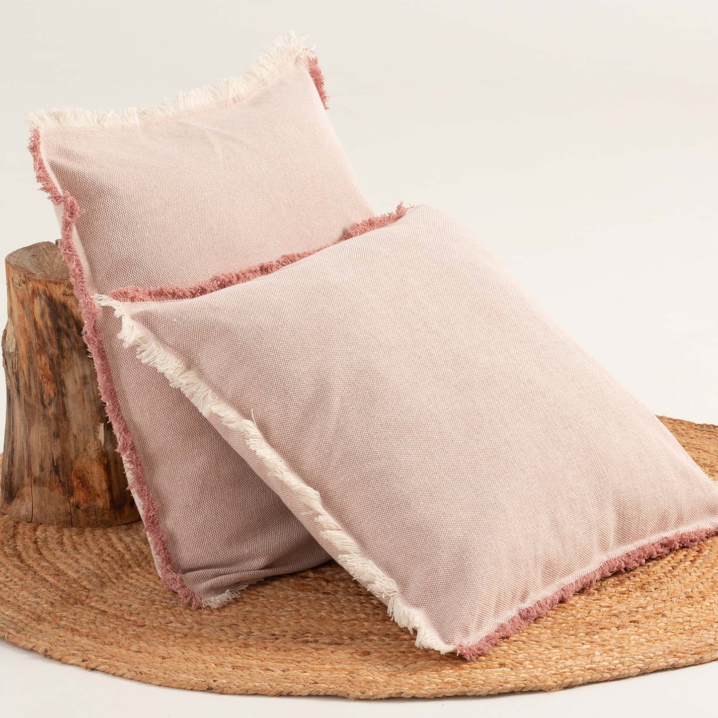 PACK 2 HOUSSES DE COUSSIN À FRANGES