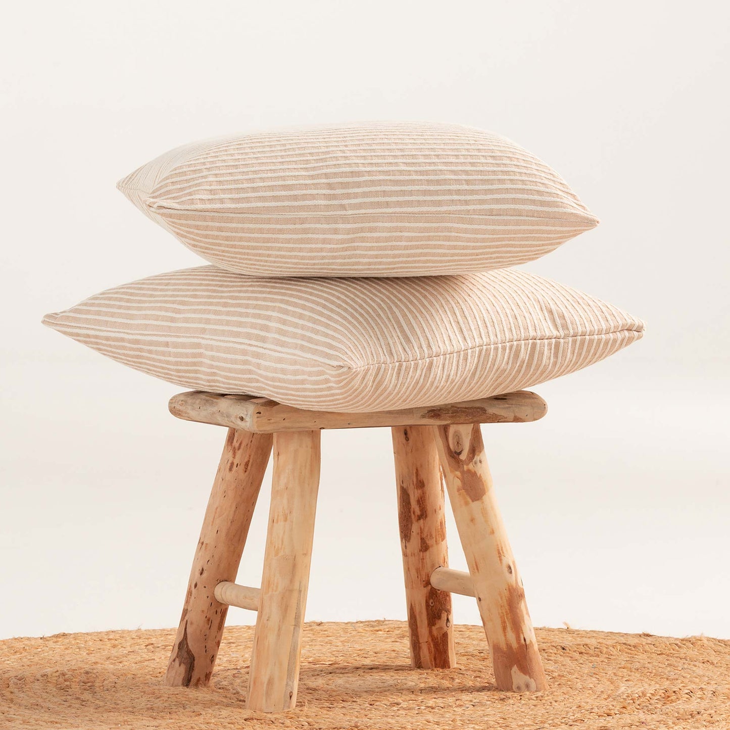 PACK DE 2 HOUSSES DE COUSSIN À RAYURES
