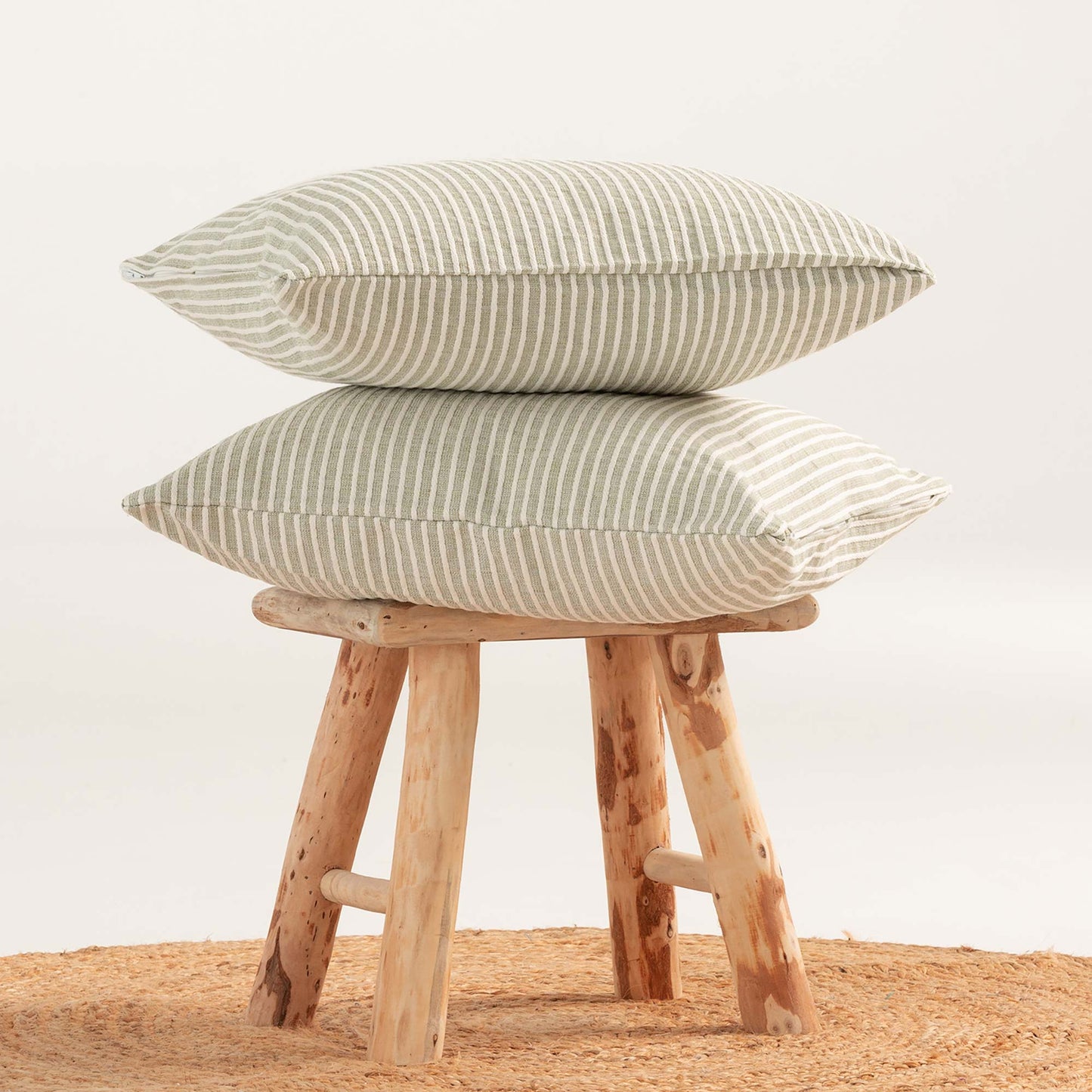 PACK DE 2 HOUSSES DE COUSSIN À RAYURES