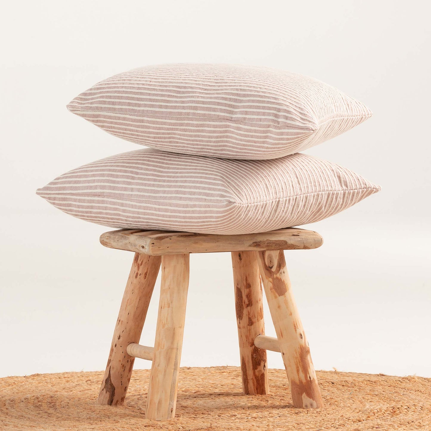 PACK DE 2 HOUSSES DE COUSSIN À RAYURES