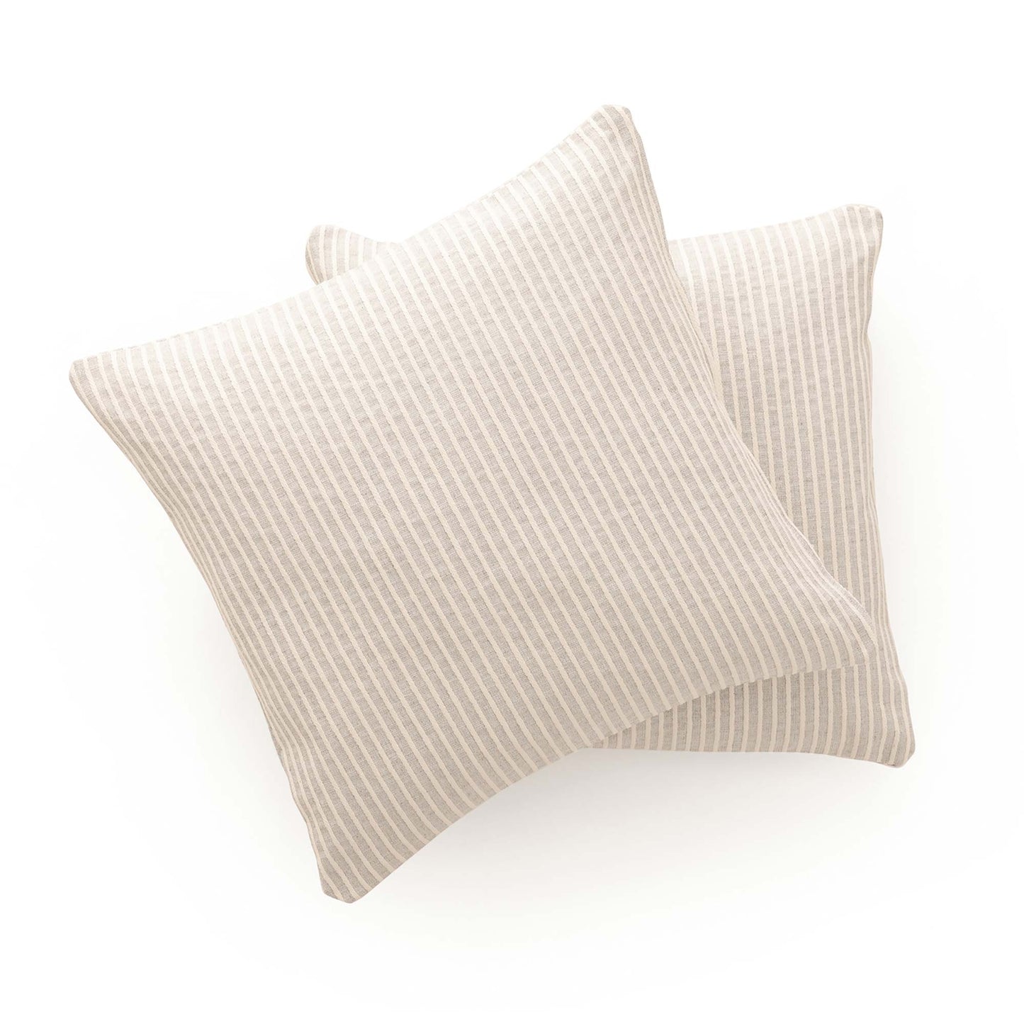 PACK DE 2 HOUSSES DE COUSSIN À RAYURES