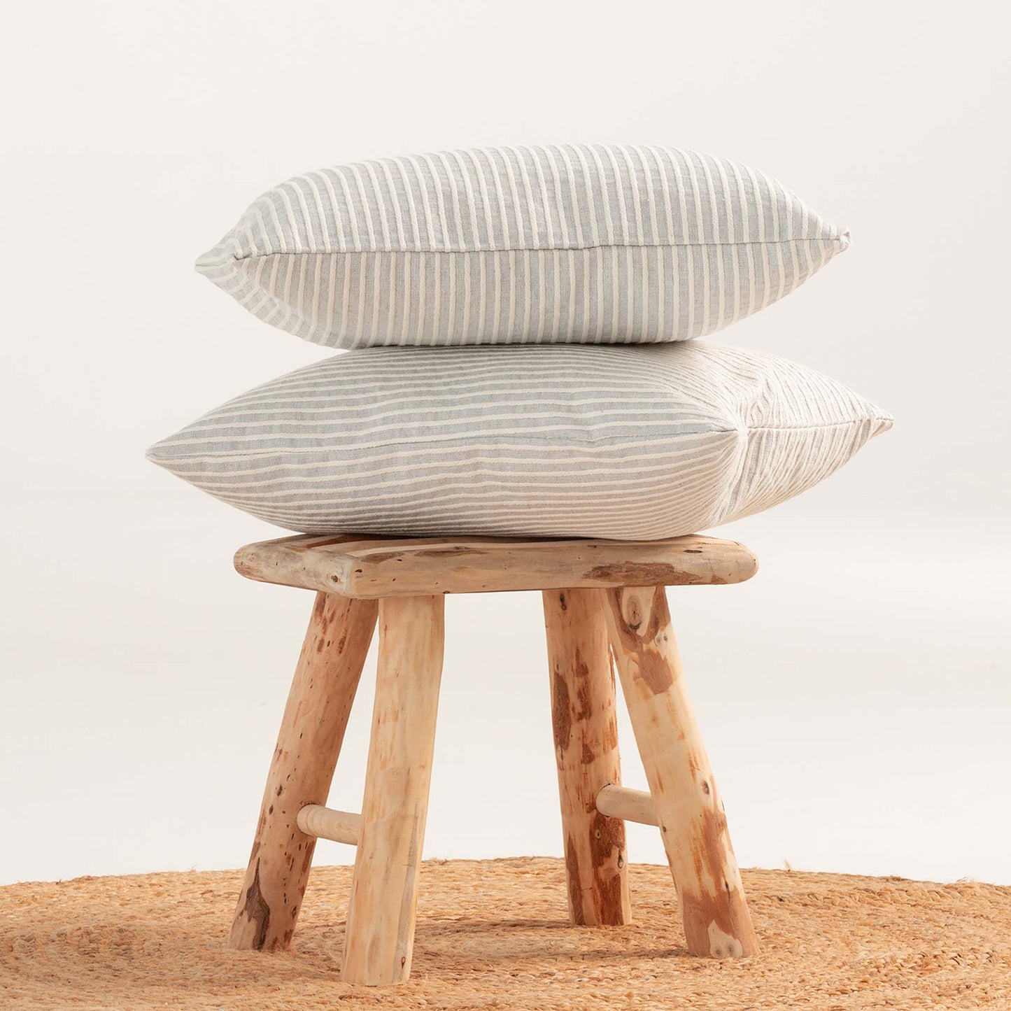 PACK DE 2 HOUSSES DE COUSSIN À RAYURES