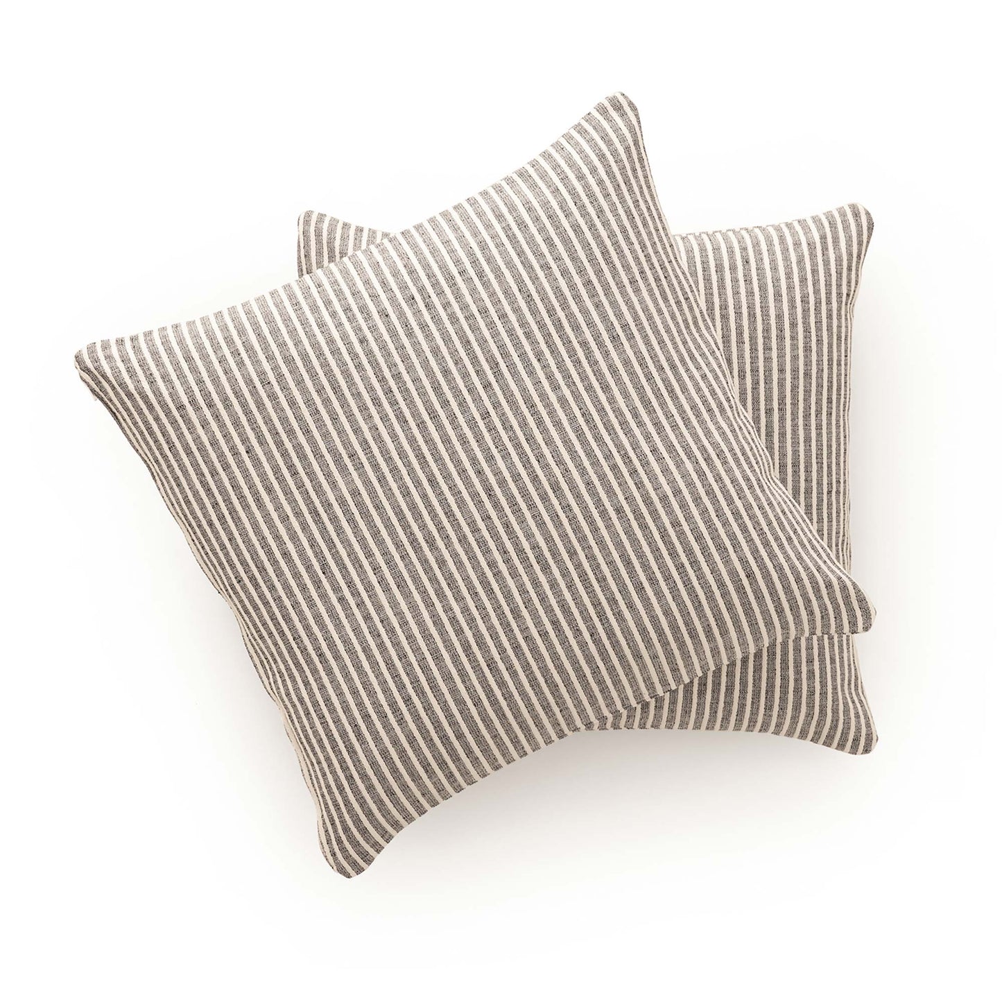 PACK DE 2 HOUSSES DE COUSSIN À RAYURES