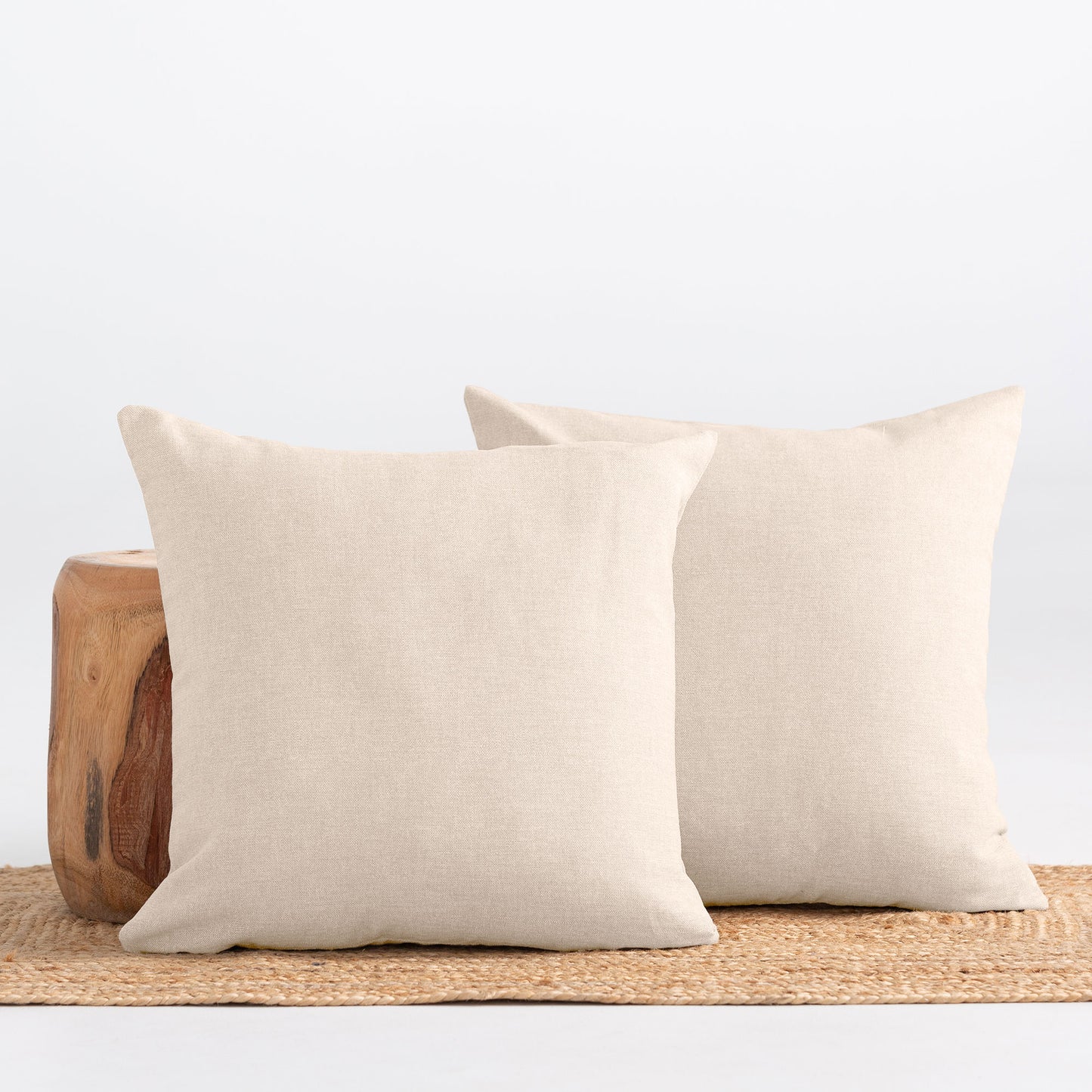 LOT DE 2 HOUSSES DE COUSSIN UNIES
