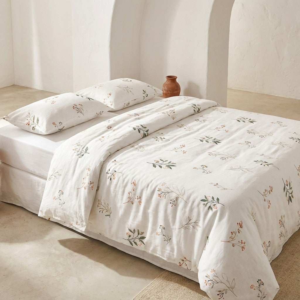 JUEGO FUNDA NÓRDICA FLORAL