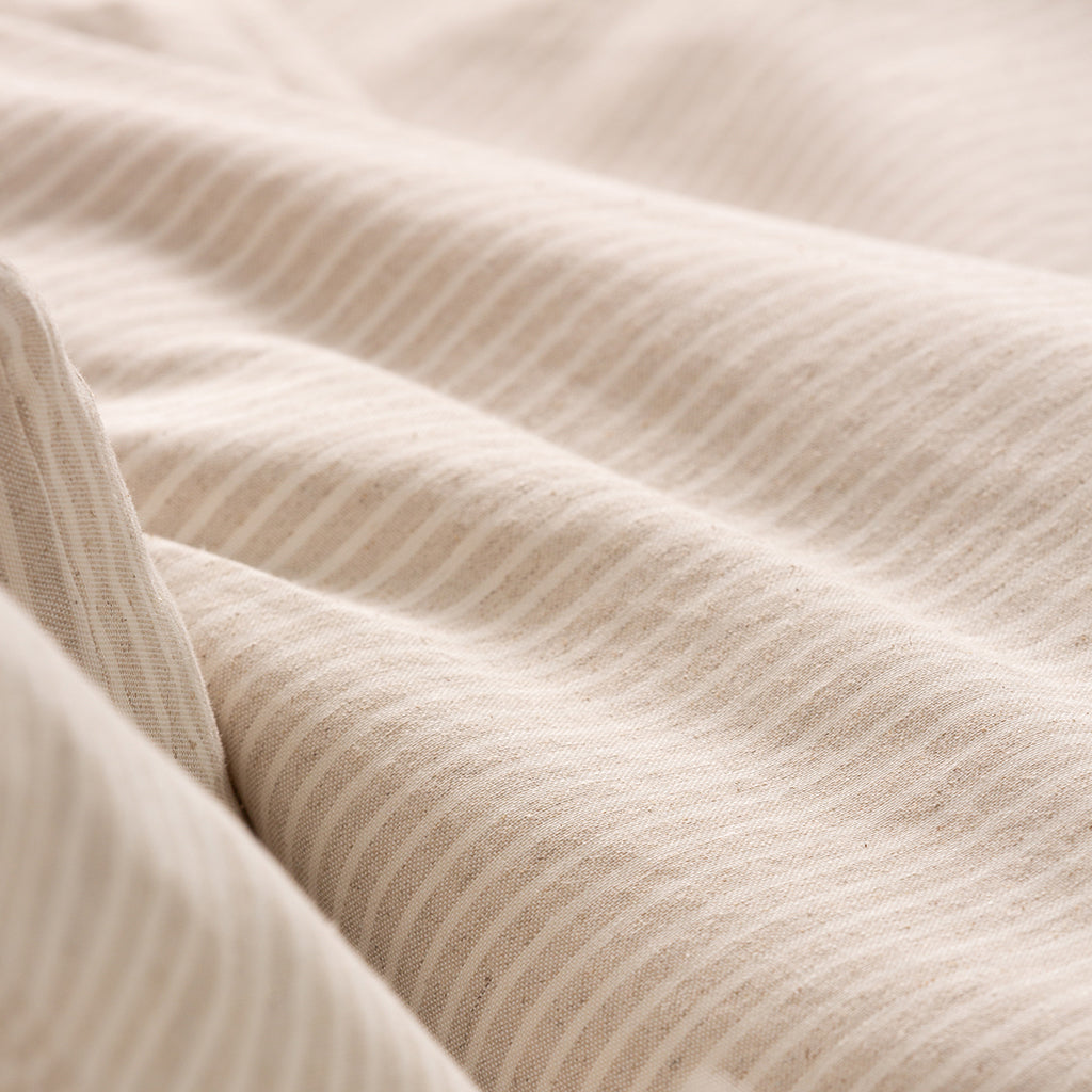 LOT DE 2 HOUSSES DE COUSSIN RAYÉES EN FIL TEINT