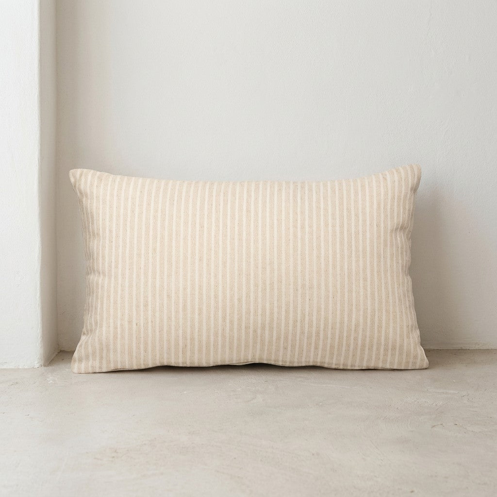 LOT DE 2 HOUSSES DE COUSSIN RAYÉES EN FIL TEINT