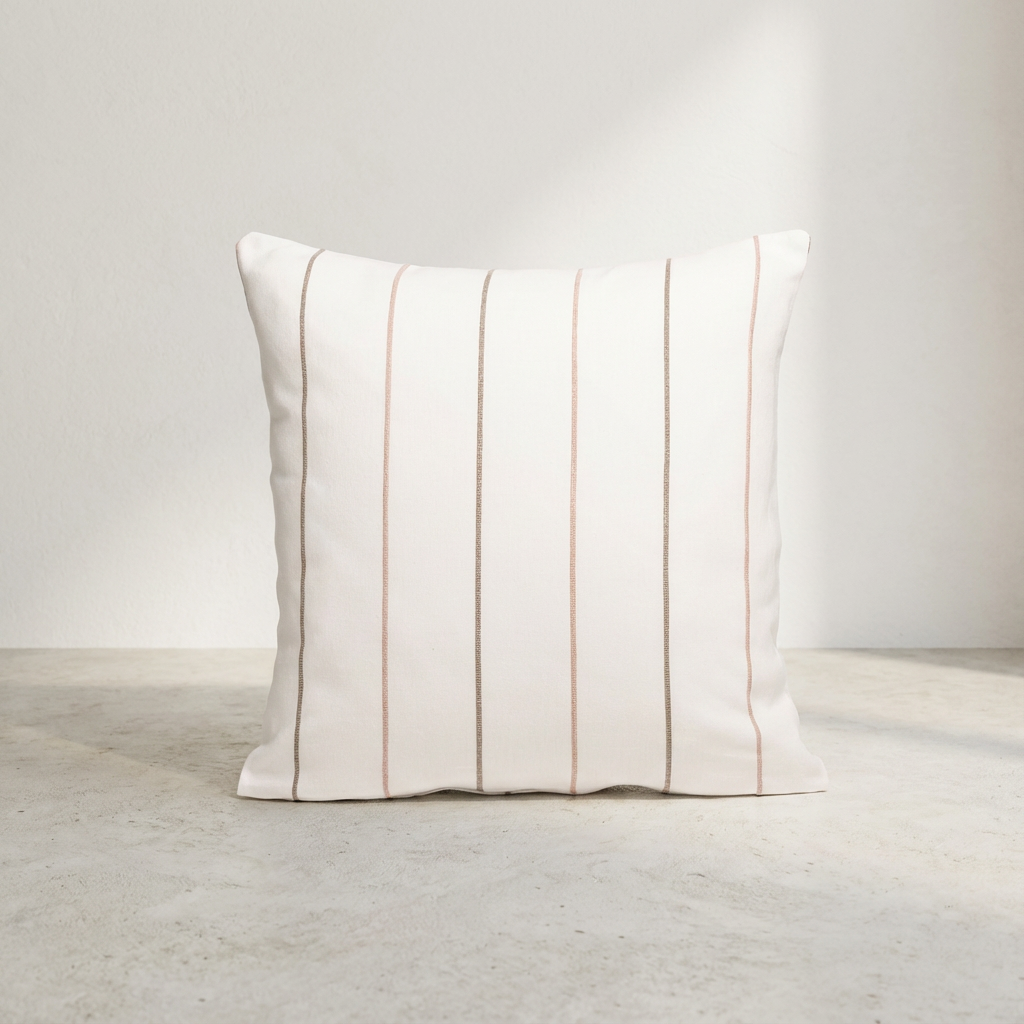LOT DE 2 HOUSSES DE COUSSIN FIL RELIEF TEINTÉ