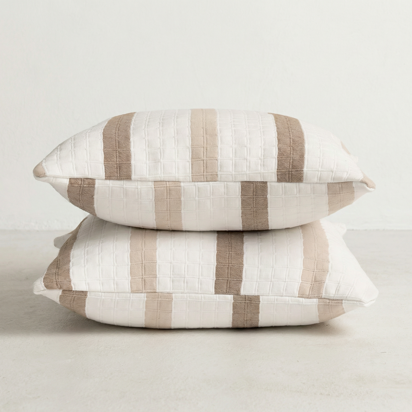 PACK DE 2 HOUSSES DE COUSSIN À RAYURES