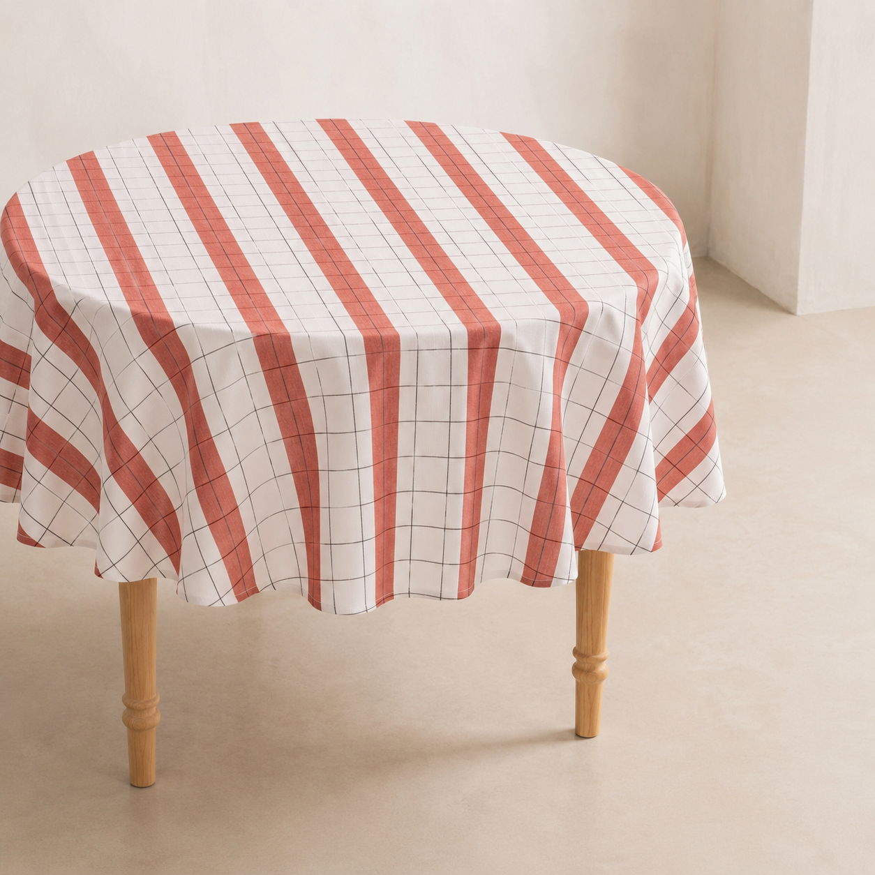 MANTEL REDONDO CUADROS RELIEVE