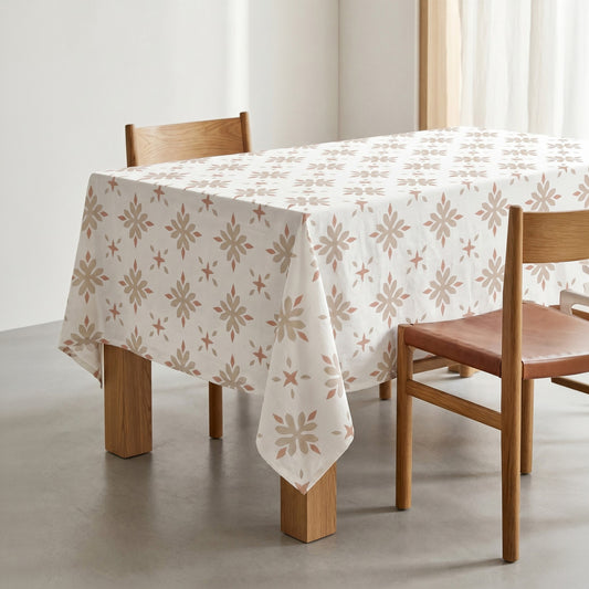 MANTEL ESTAMPADO FLORAL ANTIMANCHAS