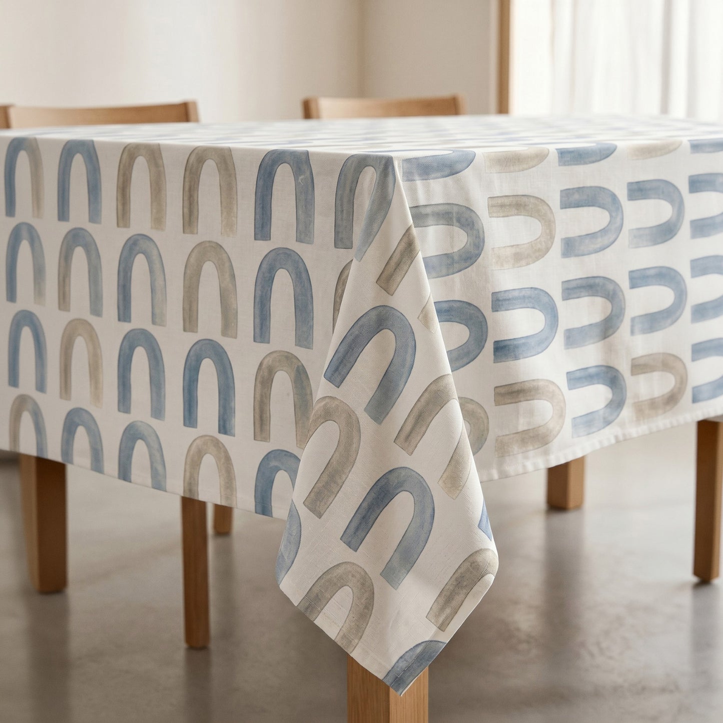 MANTEL ESTAMPADO ARCOS ANTIMANCHAS