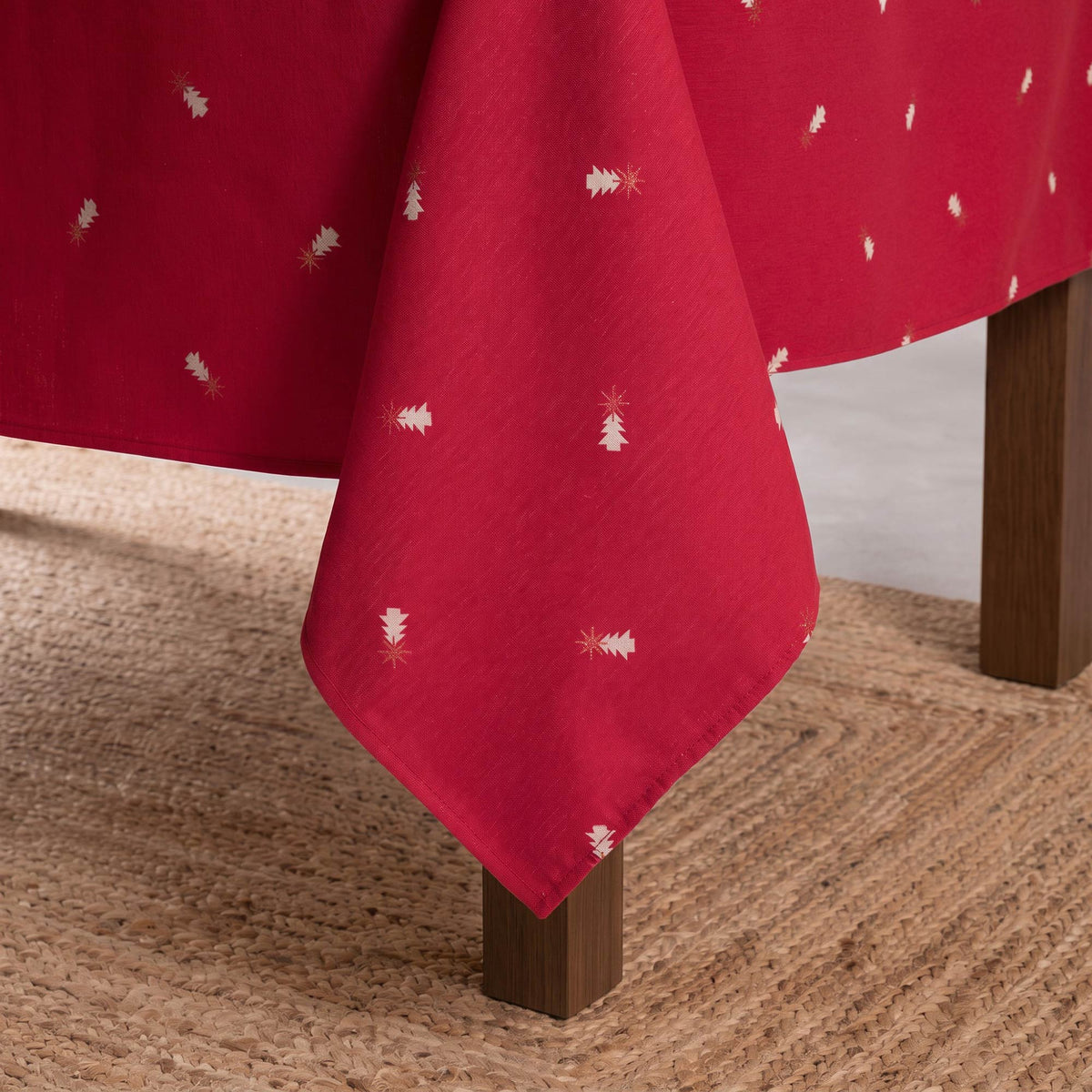 MANTEL NAVIDAD TEJIDO FLORAL 