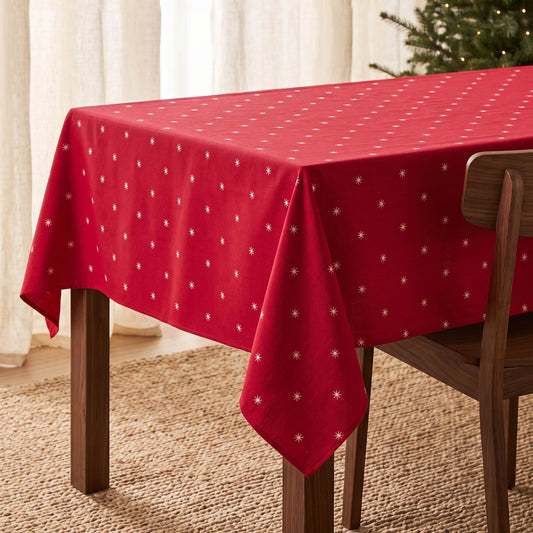 MANTEL NAVIDAD TEJIDO ESTRELLAS