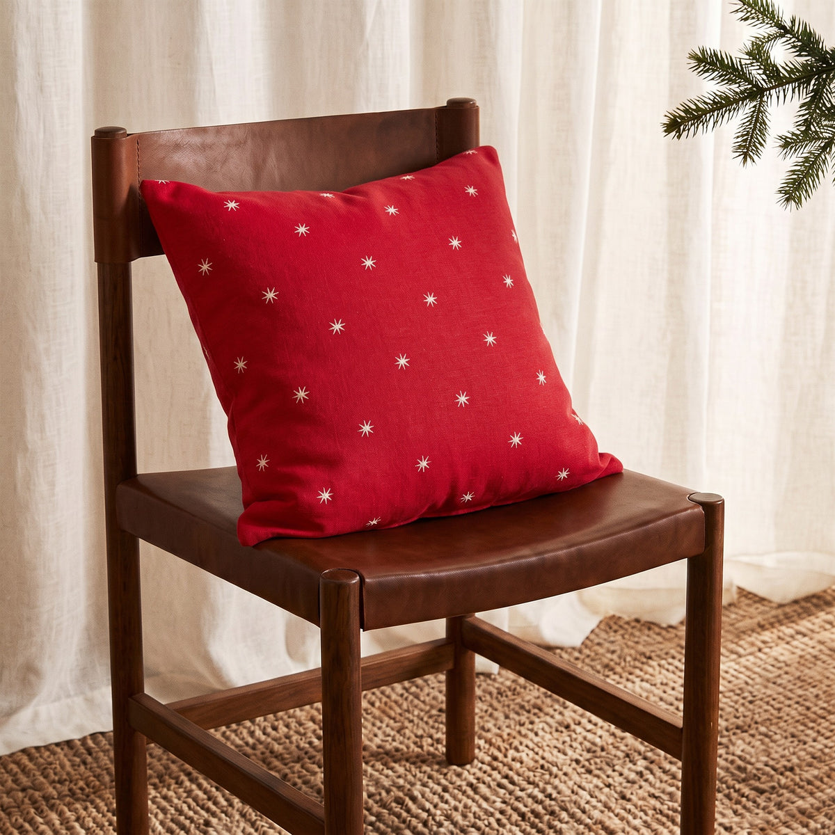 PACK 2 FUNDAS COJÍN NAVIDAD ESTRELLAS