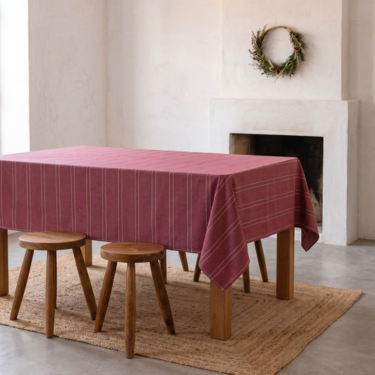 MANTEL NAVIDAD TEJIDO LÍNEAS