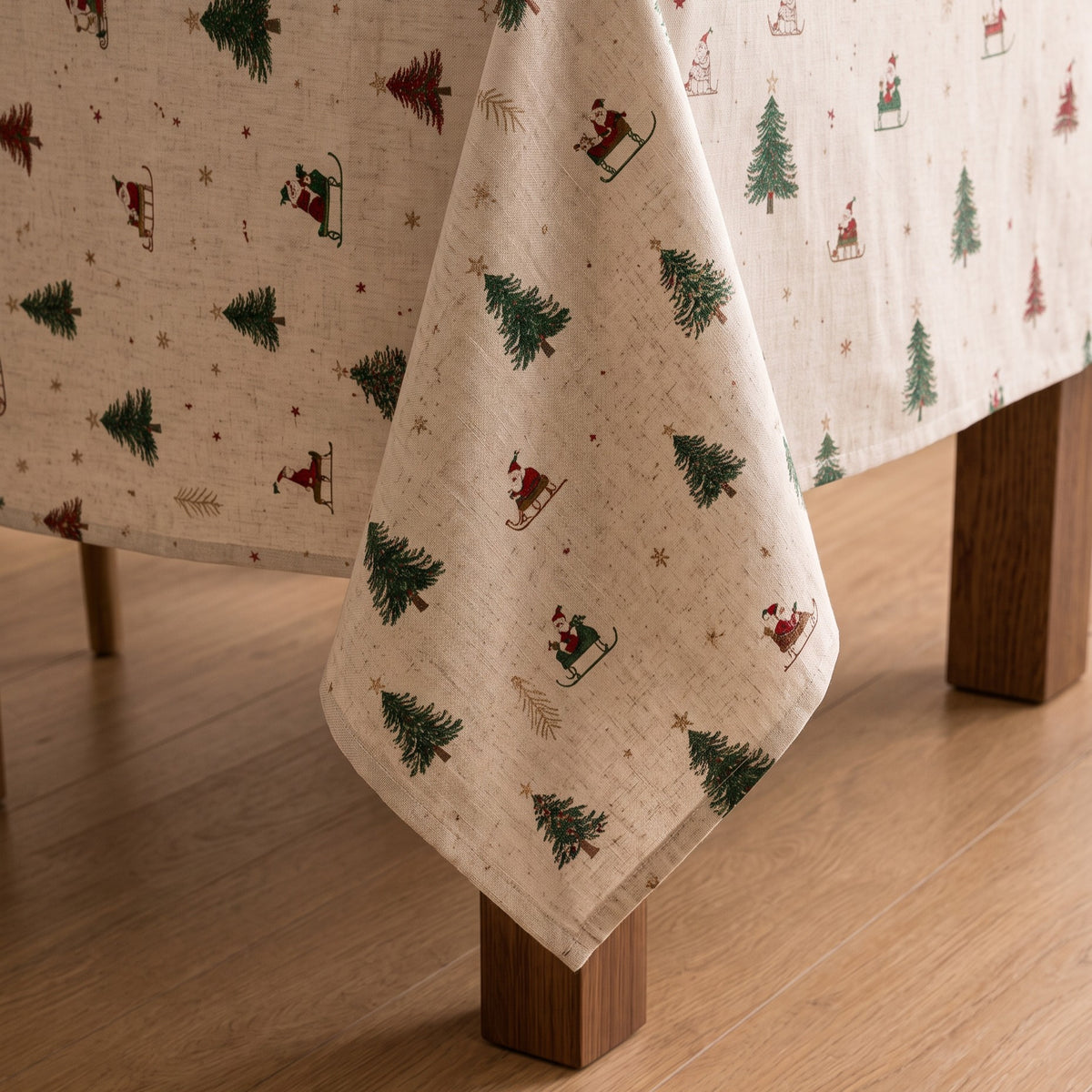 MANTEL NAVIDAD LINO FLORAL