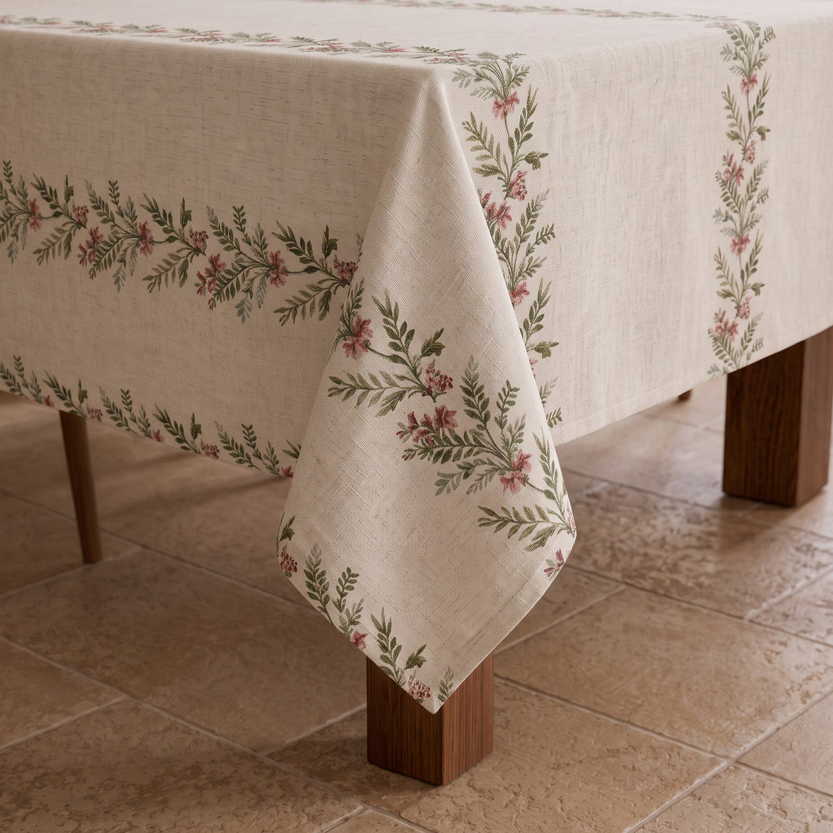 MANTEL NAVIDAD LINO FLORAL 