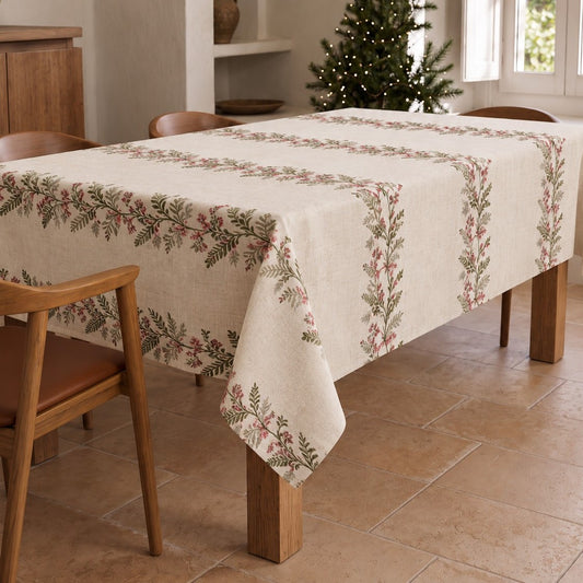 MANTEL NAVIDAD LINO FLORAL