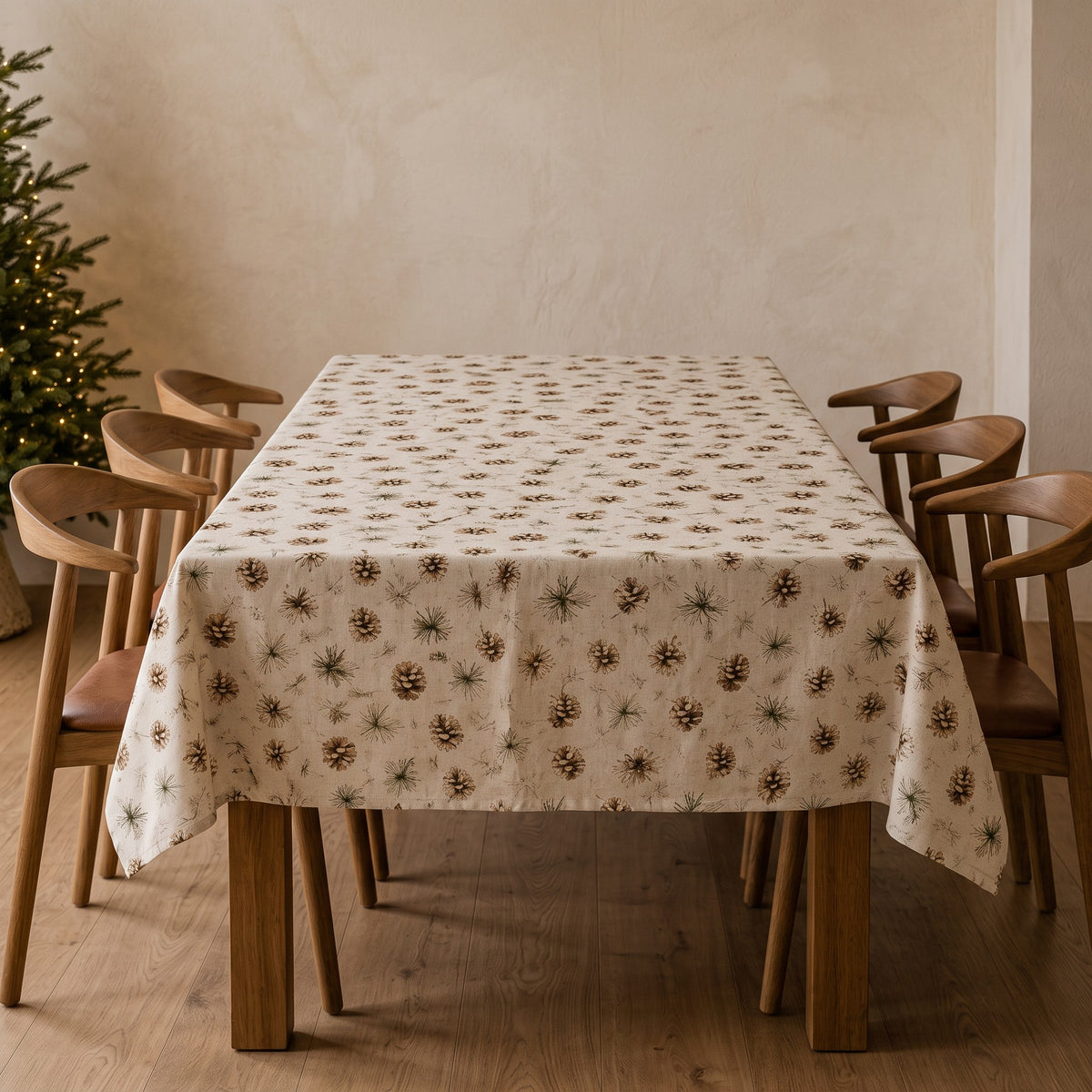 MANTEL NAVIDAD LINO FLORAL