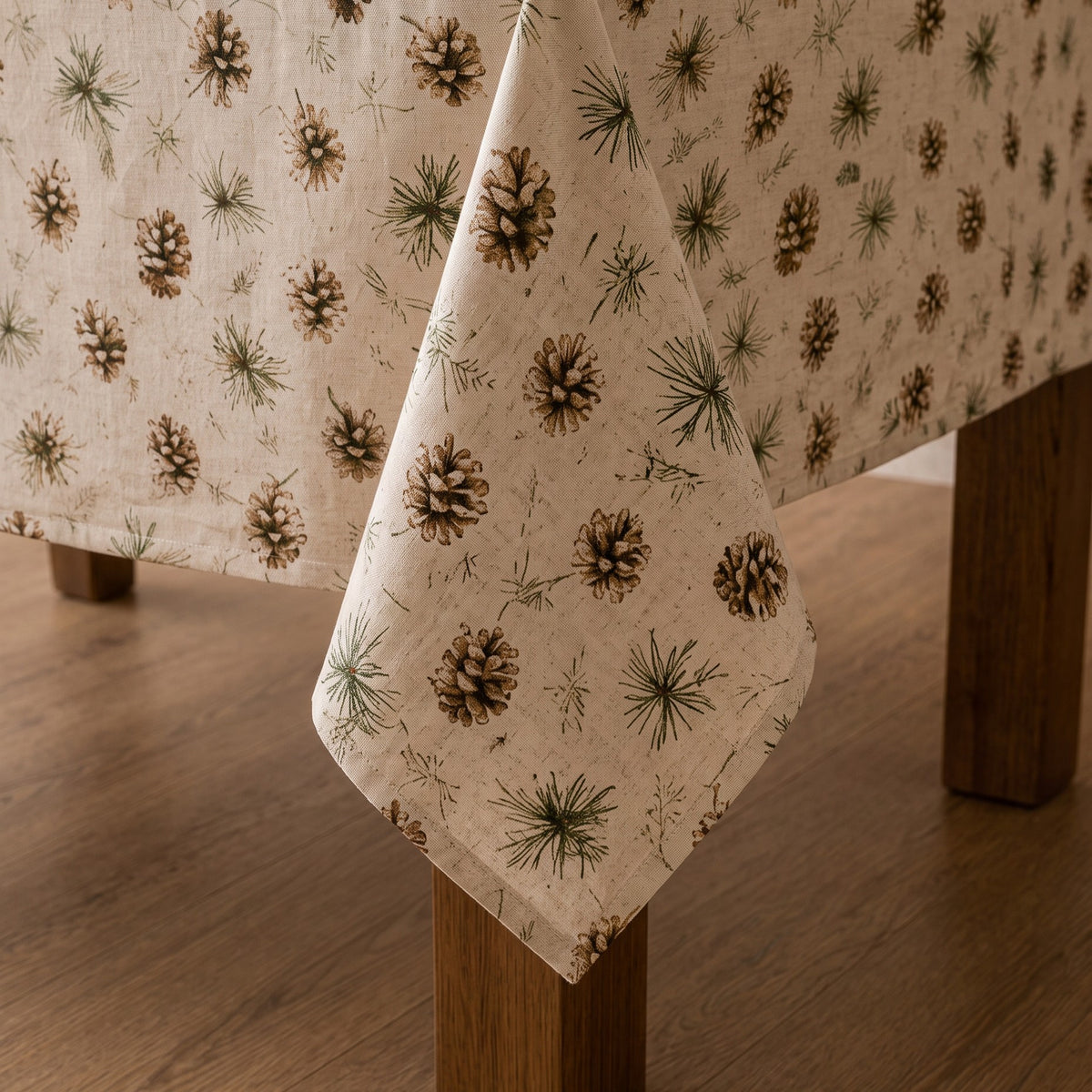 MANTEL NAVIDAD LINO FLORAL