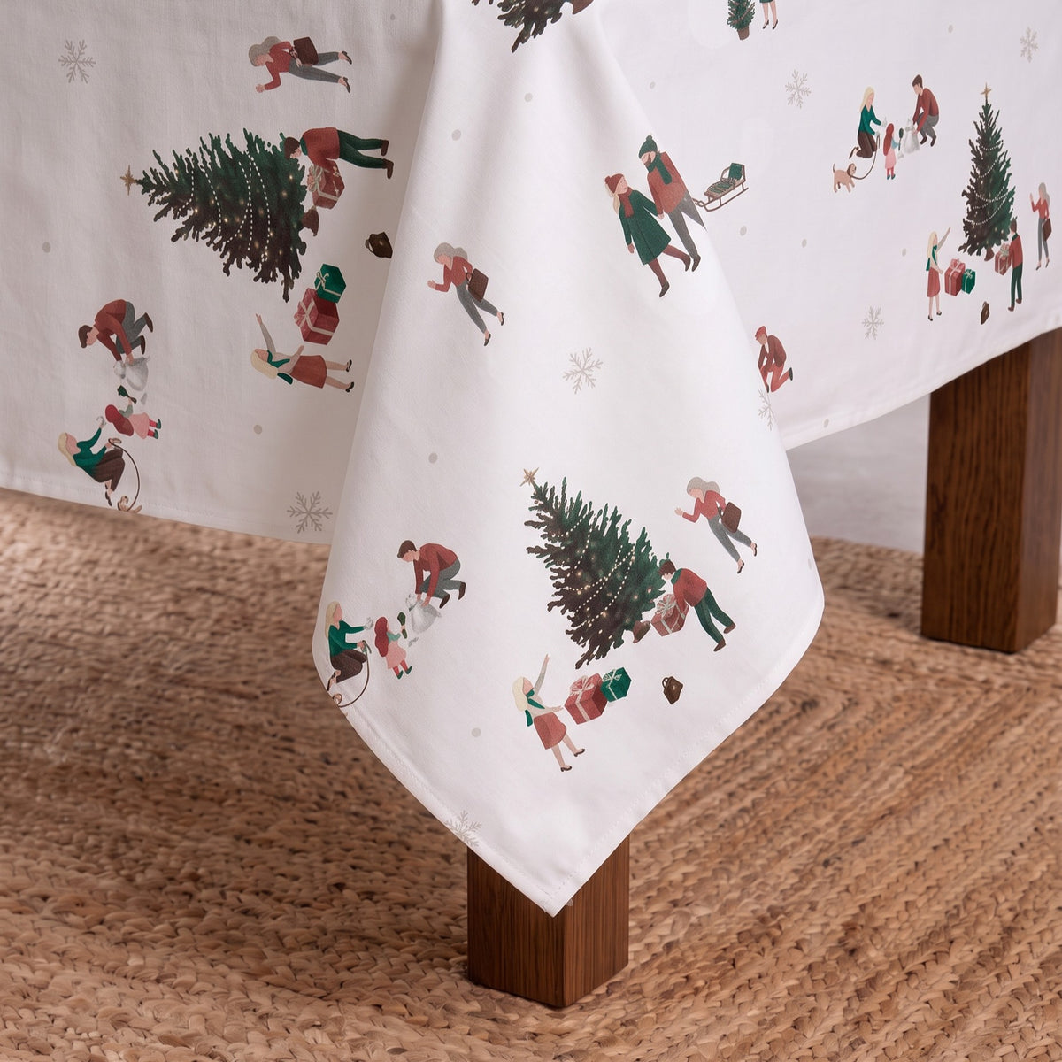 MANTEL ANTIMANCHAS ESTAMPADO NAVIDAD