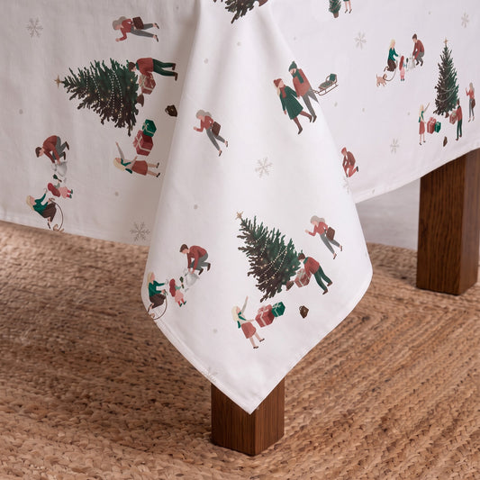 MANTEL ANTIMANCHAS ESTAMPADO NAVIDAD