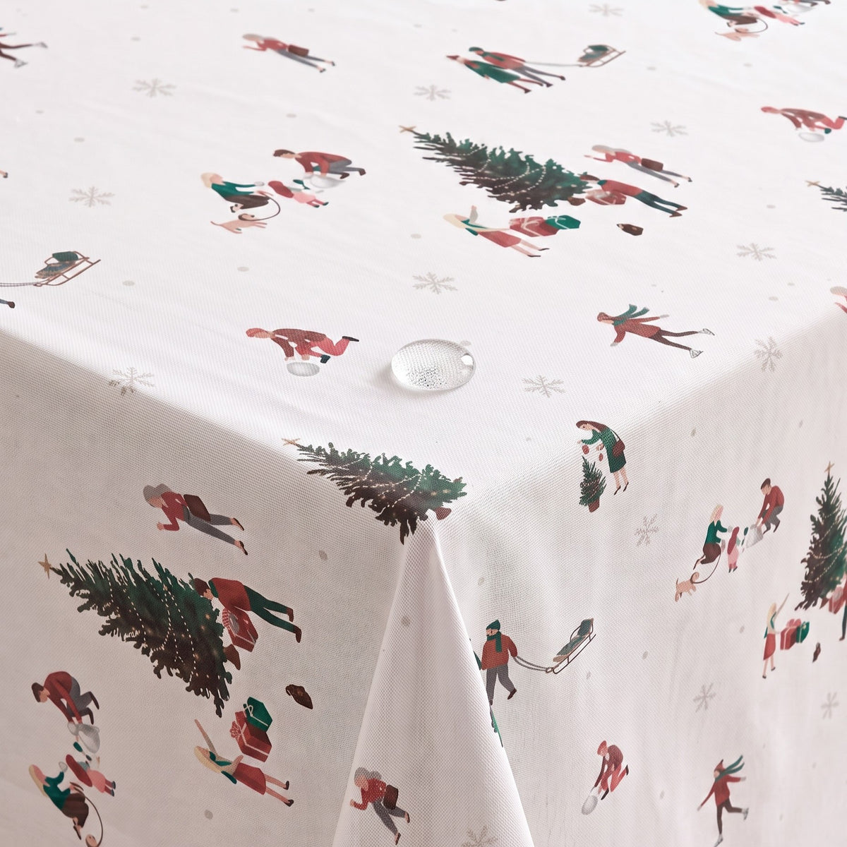 MANTEL ANTIMANCHAS ESTAMPADO NAVIDAD