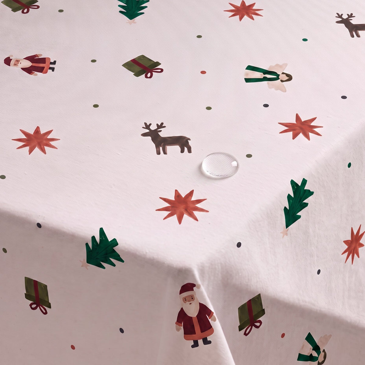 MANTEL ANTIMANCHAS ESTAMPADO NAVIDAD