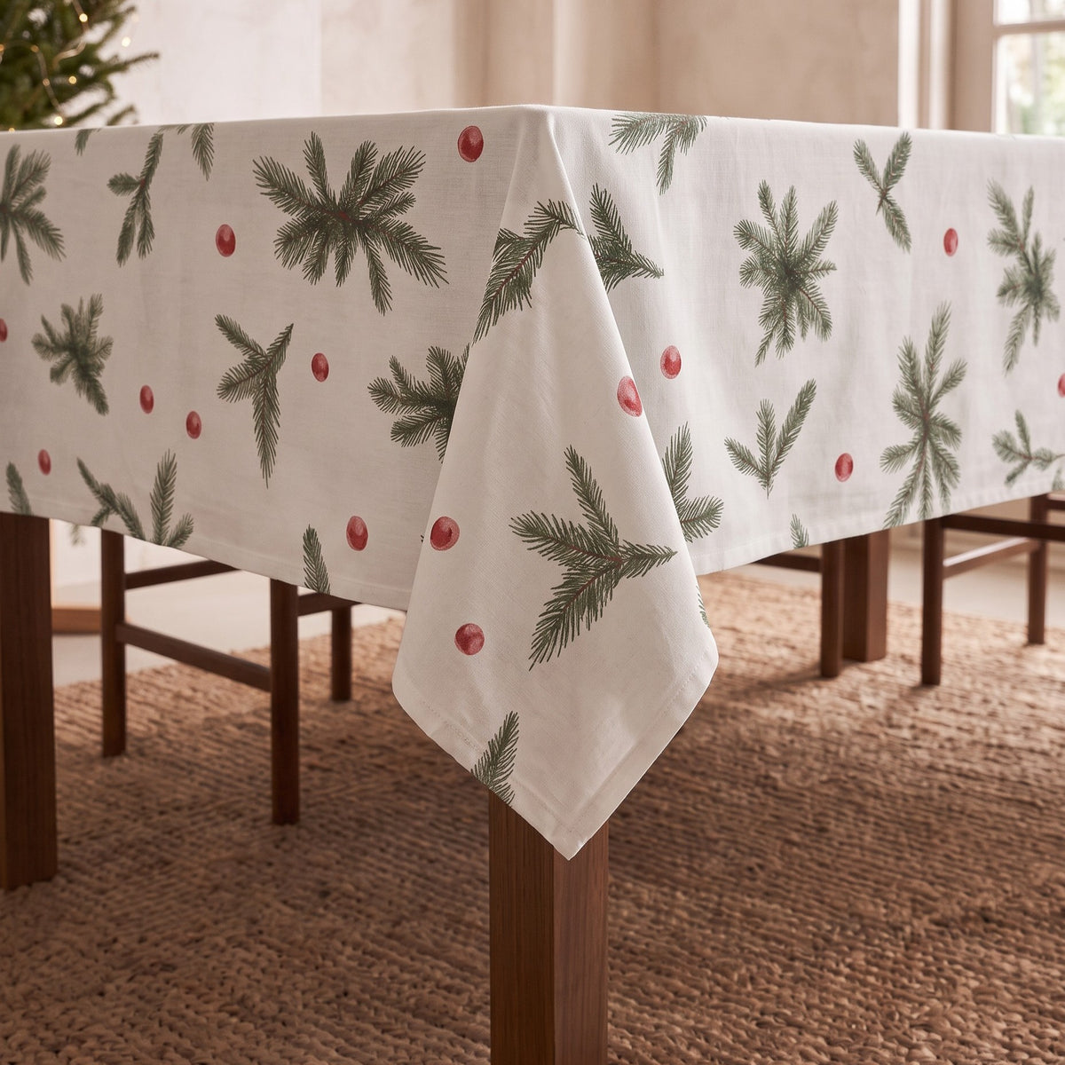 MANTEL ANTIMANCHAS ESTAMPADO FLORAL