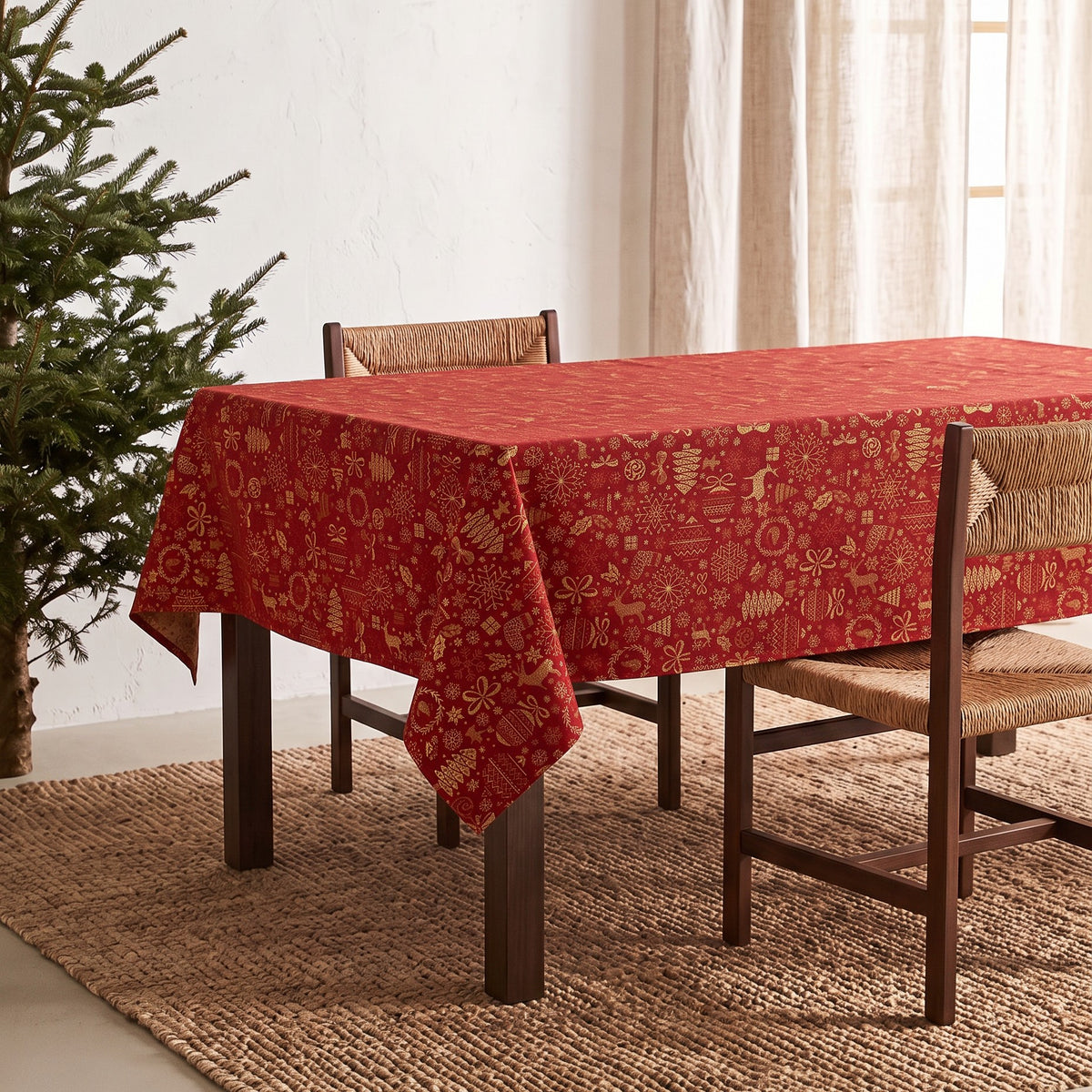 MANTEL NAVIDAD TEJIDO