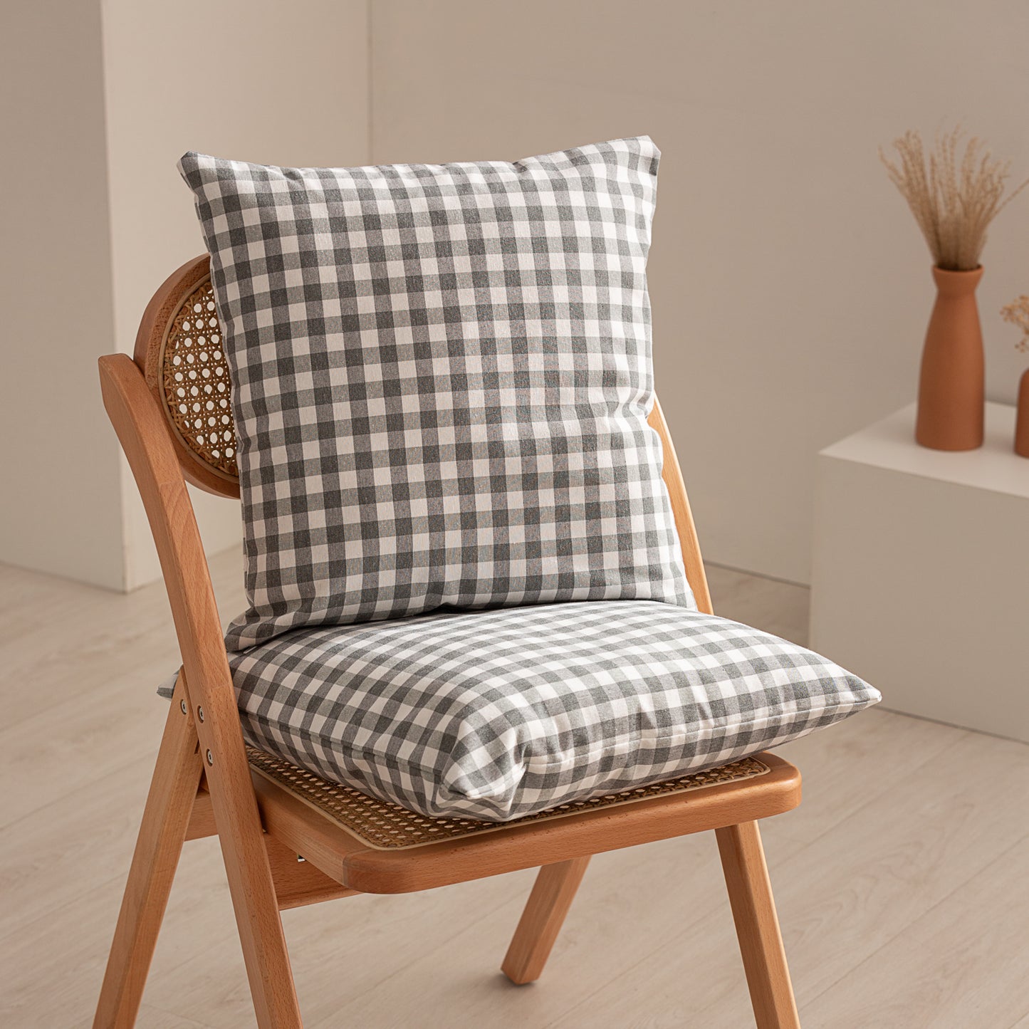 PACK 2 HOUSSES DE COUSSIN VICHY