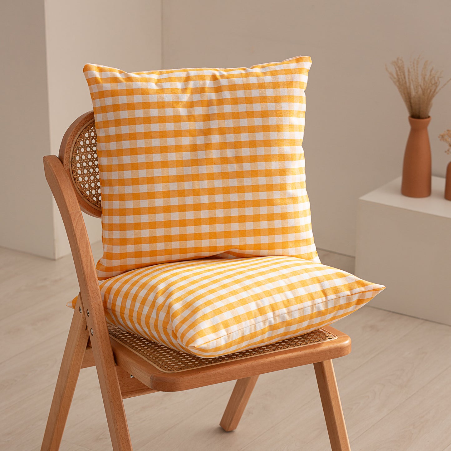 PACK 2 HOUSSES DE COUSSIN VICHY