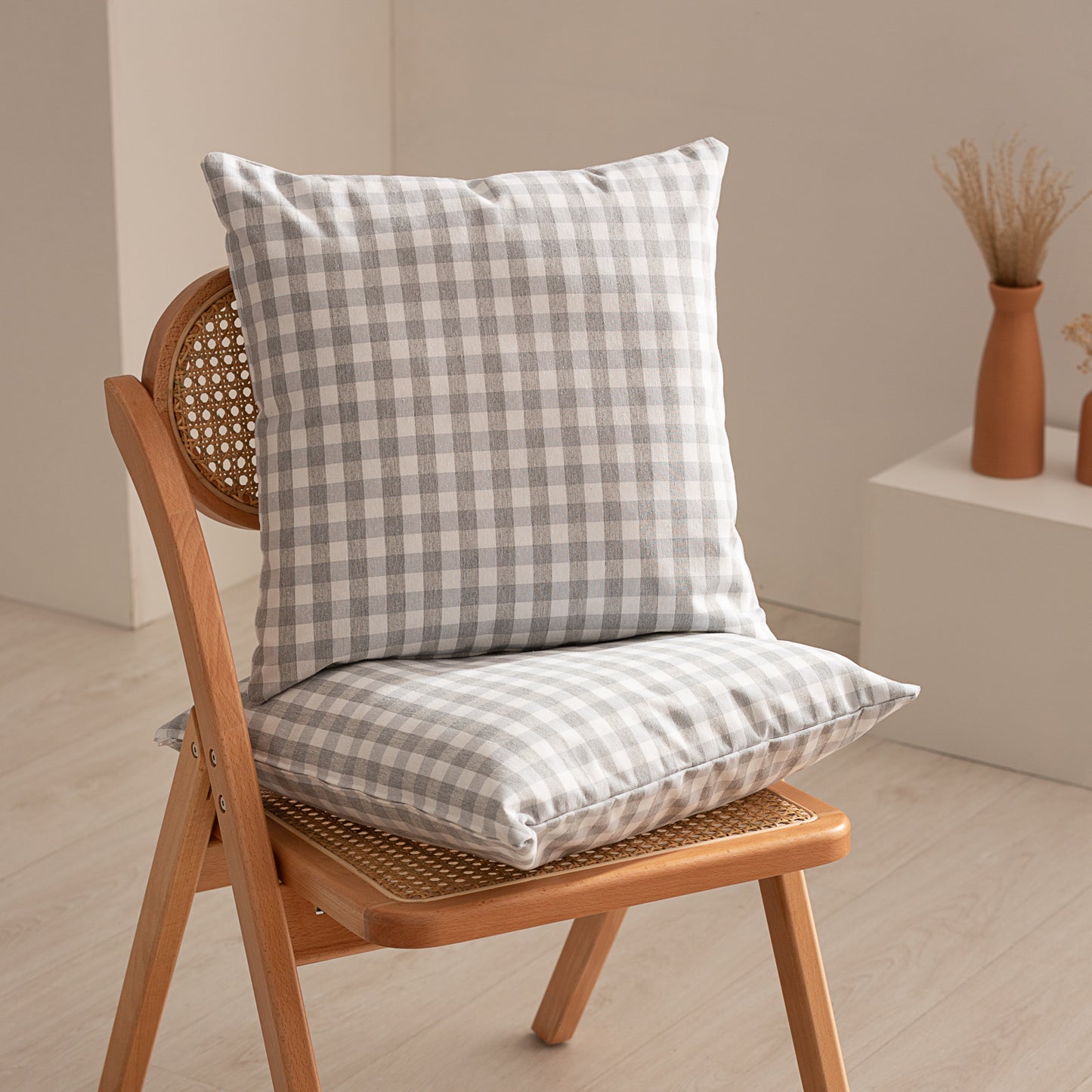 PACK 2 HOUSSES DE COUSSIN VICHY