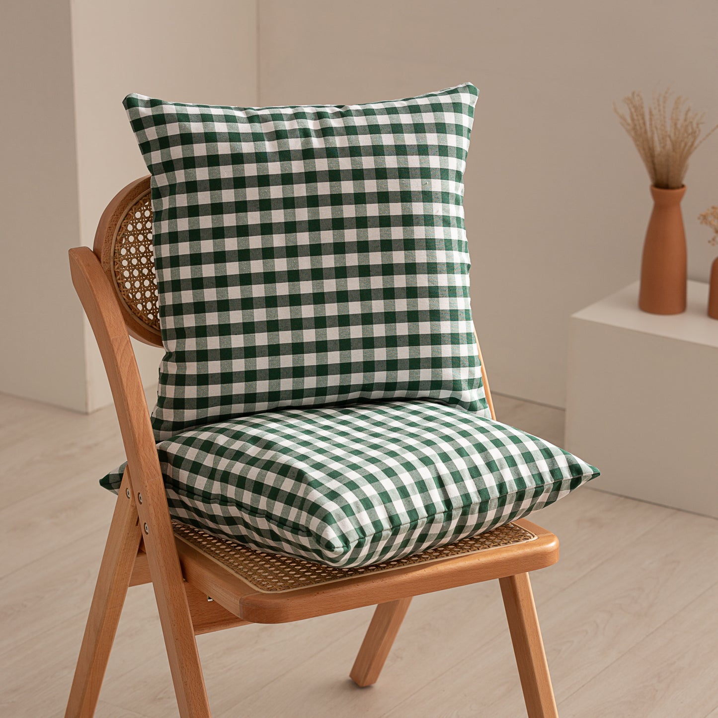 PACK 2 HOUSSES DE COUSSIN VICHY