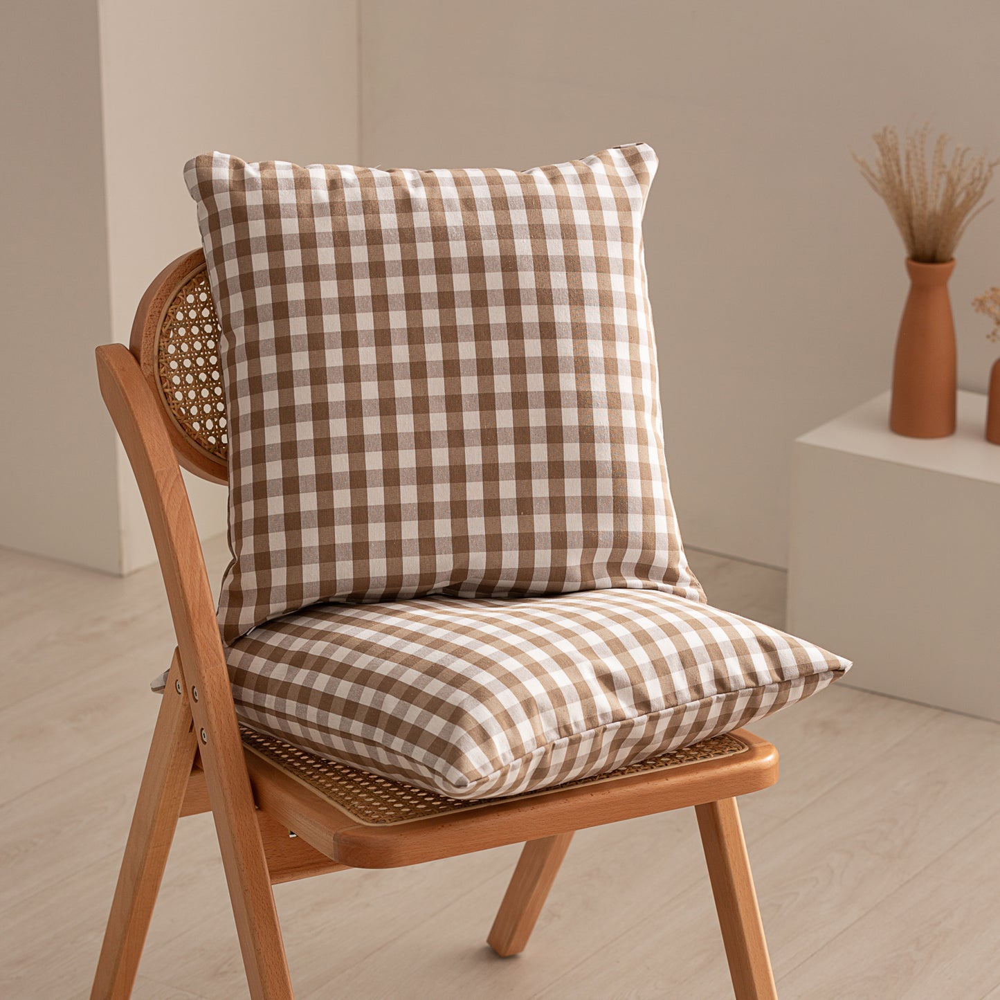PACK 2 HOUSSES DE COUSSIN VICHY