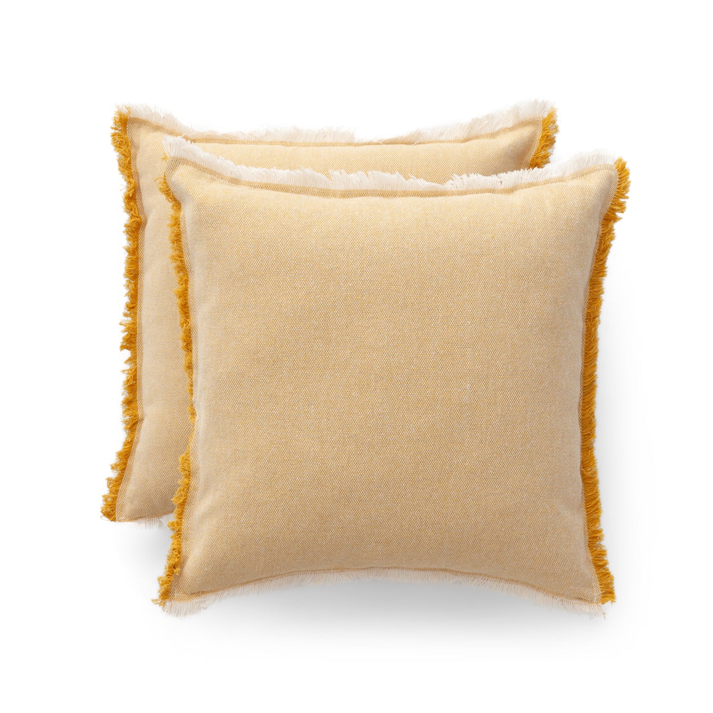 PACK 2 HOUSSES DE COUSSIN À FRANGES