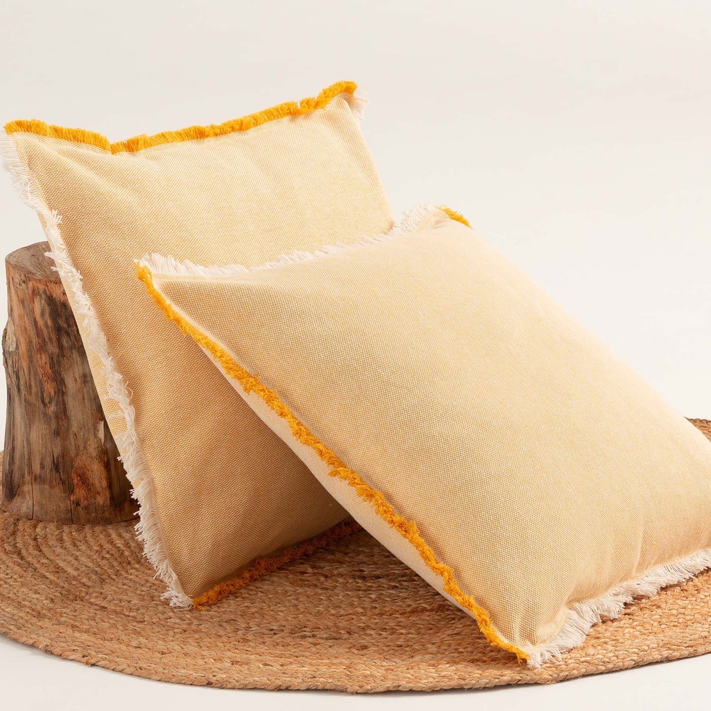 PACK 2 HOUSSES DE COUSSIN À FRANGES