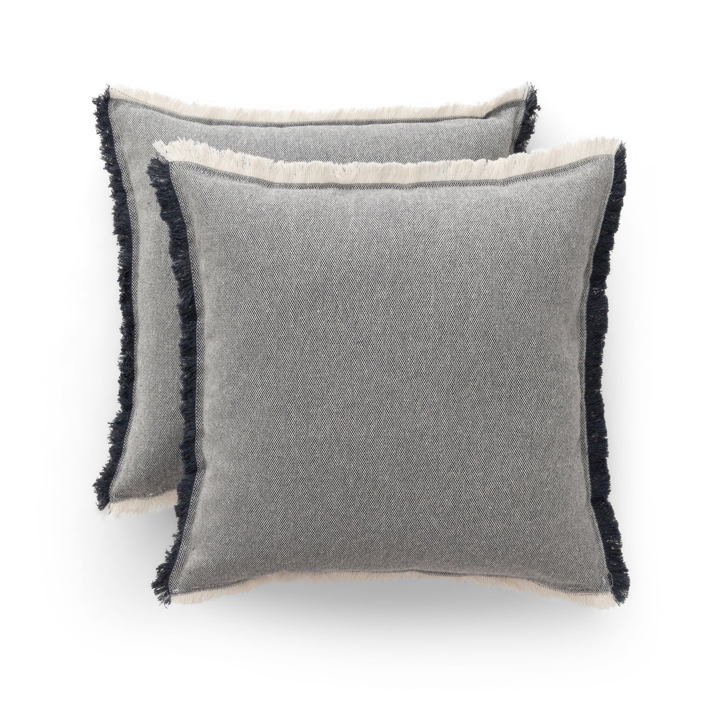 PACK 2 HOUSSES DE COUSSIN À FRANGES