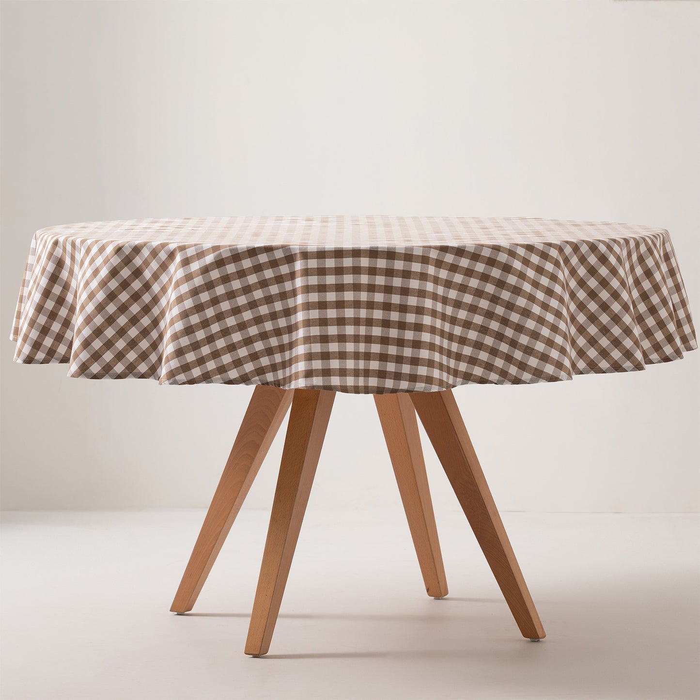 MANTEL REDONDO ANTIMANCHAS VICHY