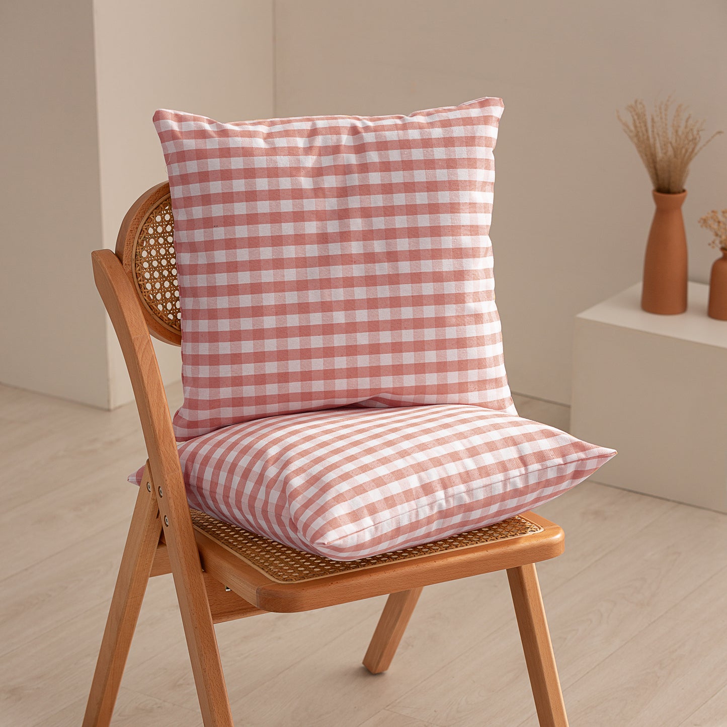 PACK 2 HOUSSES DE COUSSIN VICHY