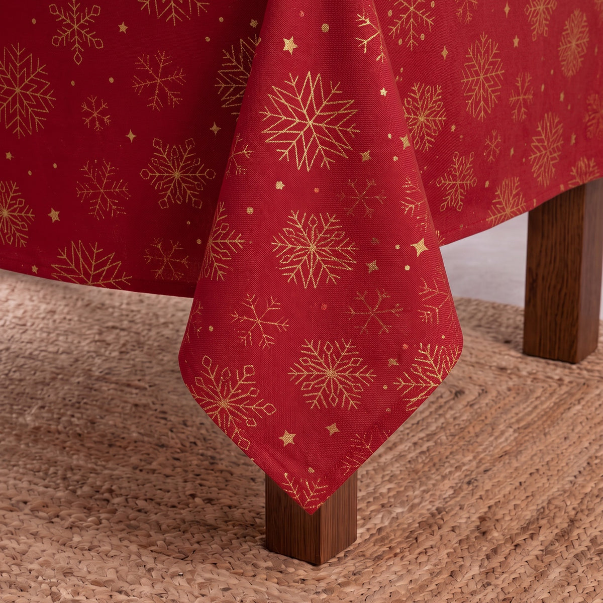 MANTEL NAVIDAD TEJIDO COPOS