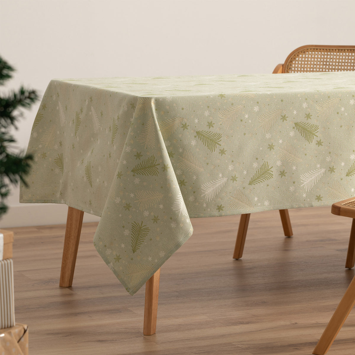 MANTEL NAVIDAD TEJIDO FLORAL